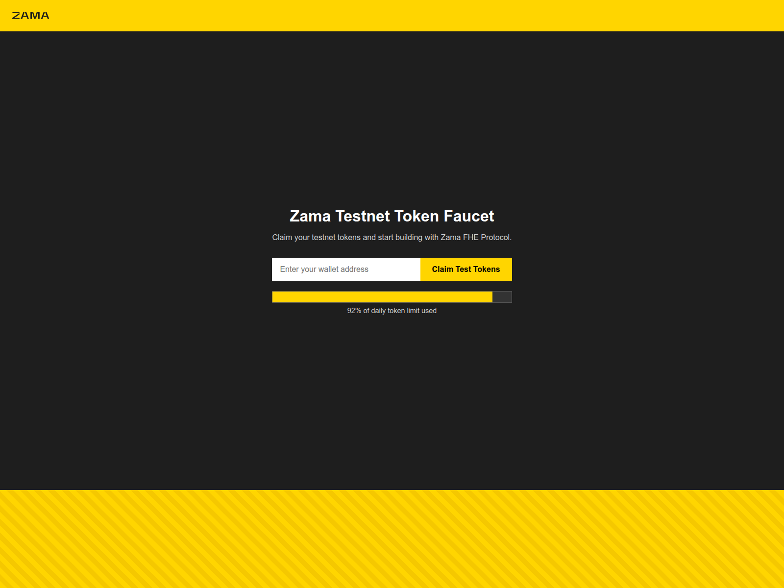 Screenshot of fhefaucet.com