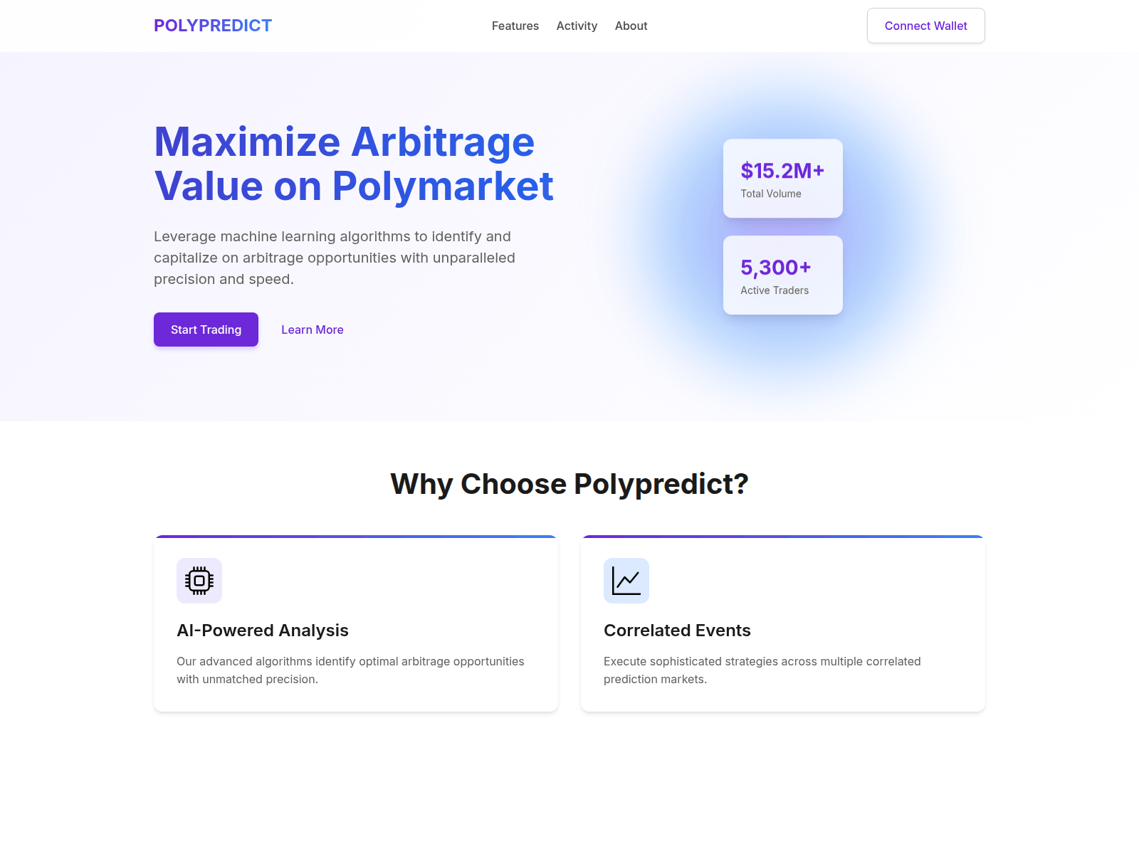 Screenshot of polyprediction.xyz