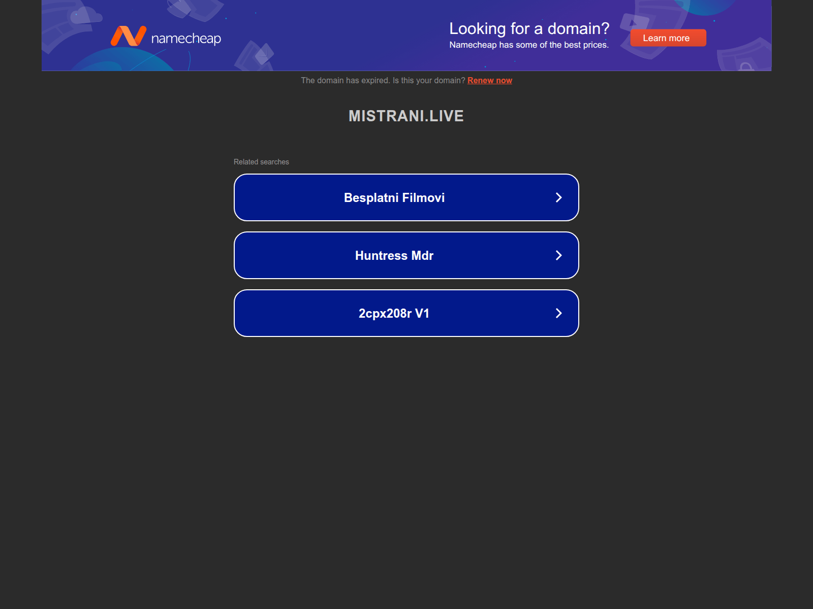 Screenshot of mistrani.live
