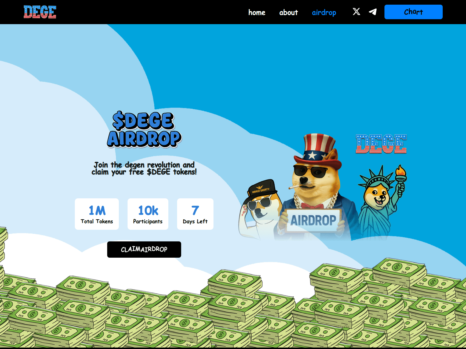 Screenshot of degedrop.fun