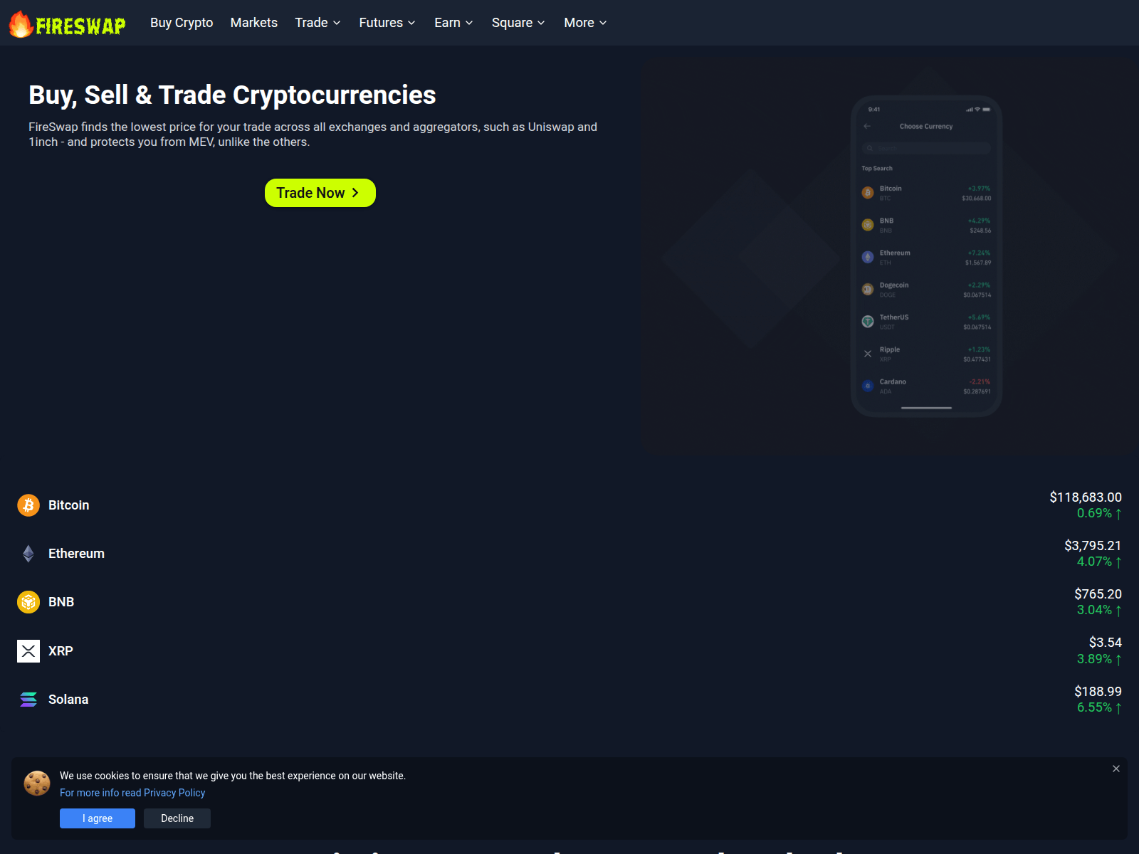 Screenshot of fireswap.us
