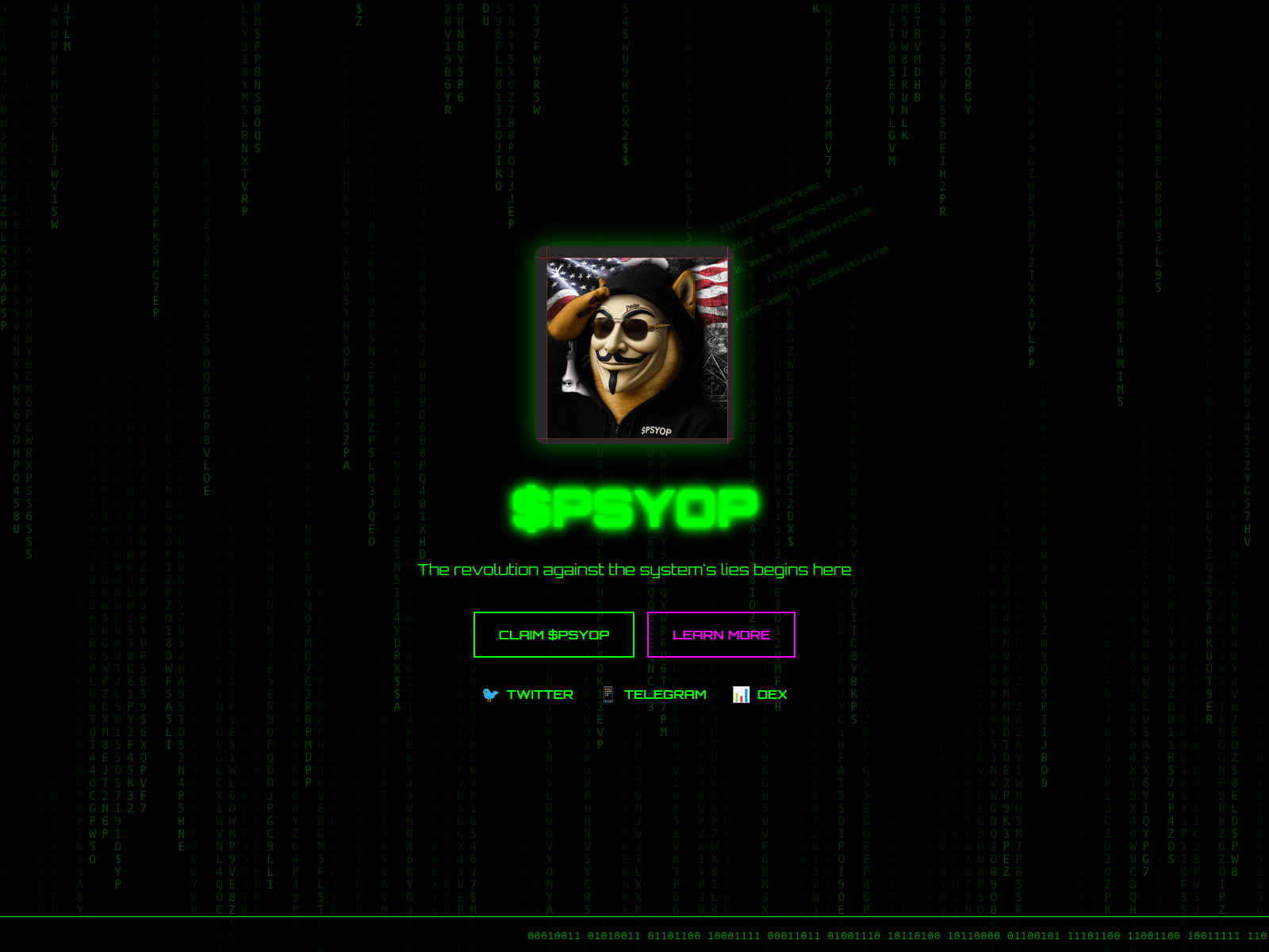 Screenshot of psyopdrop.fun