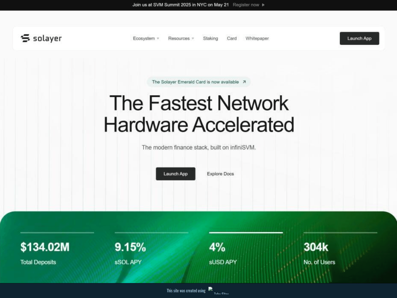 Forensic screenshot of solayerdsa-app1.zohosites.com