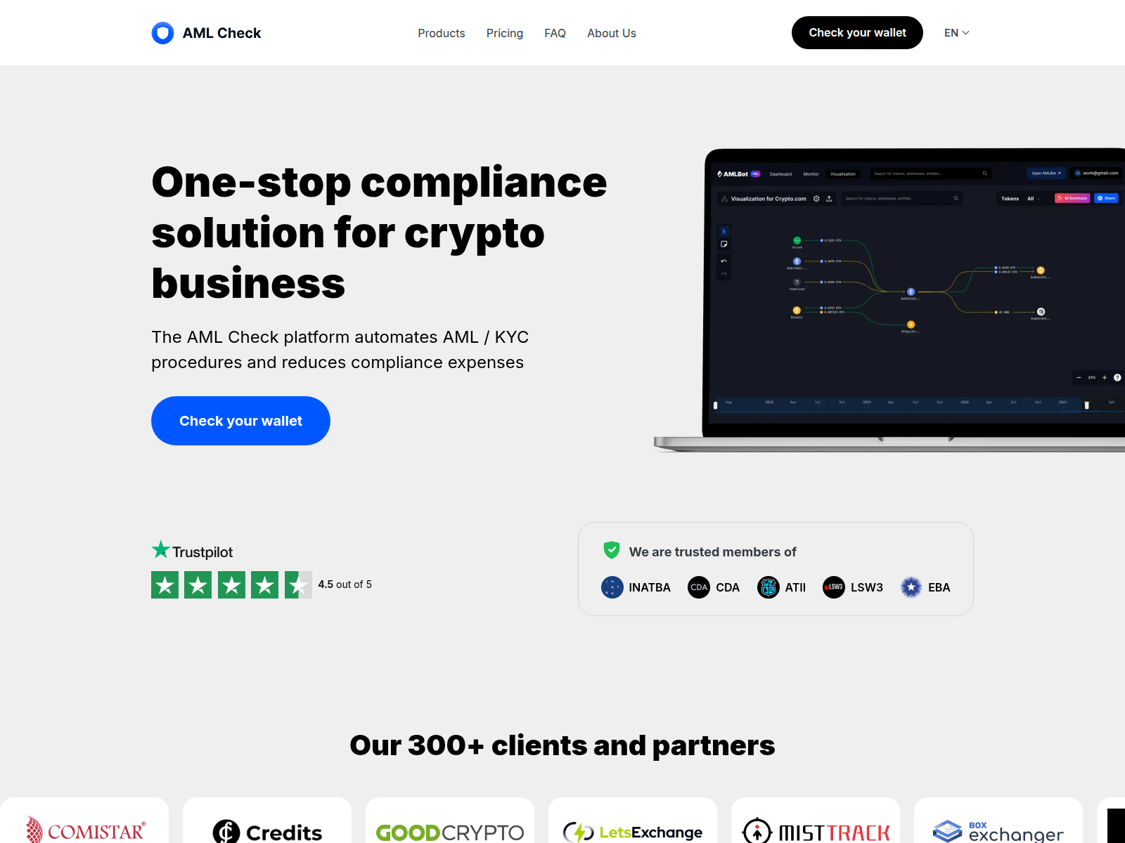 Forensic screenshot of amltrust.io