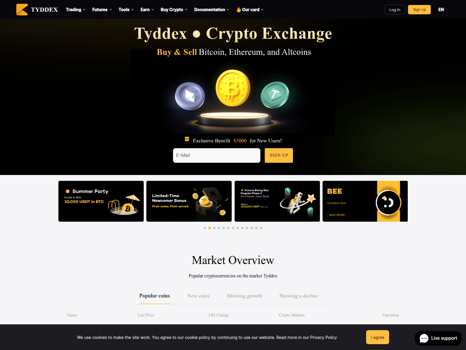 Screenshot of tyddex.com
