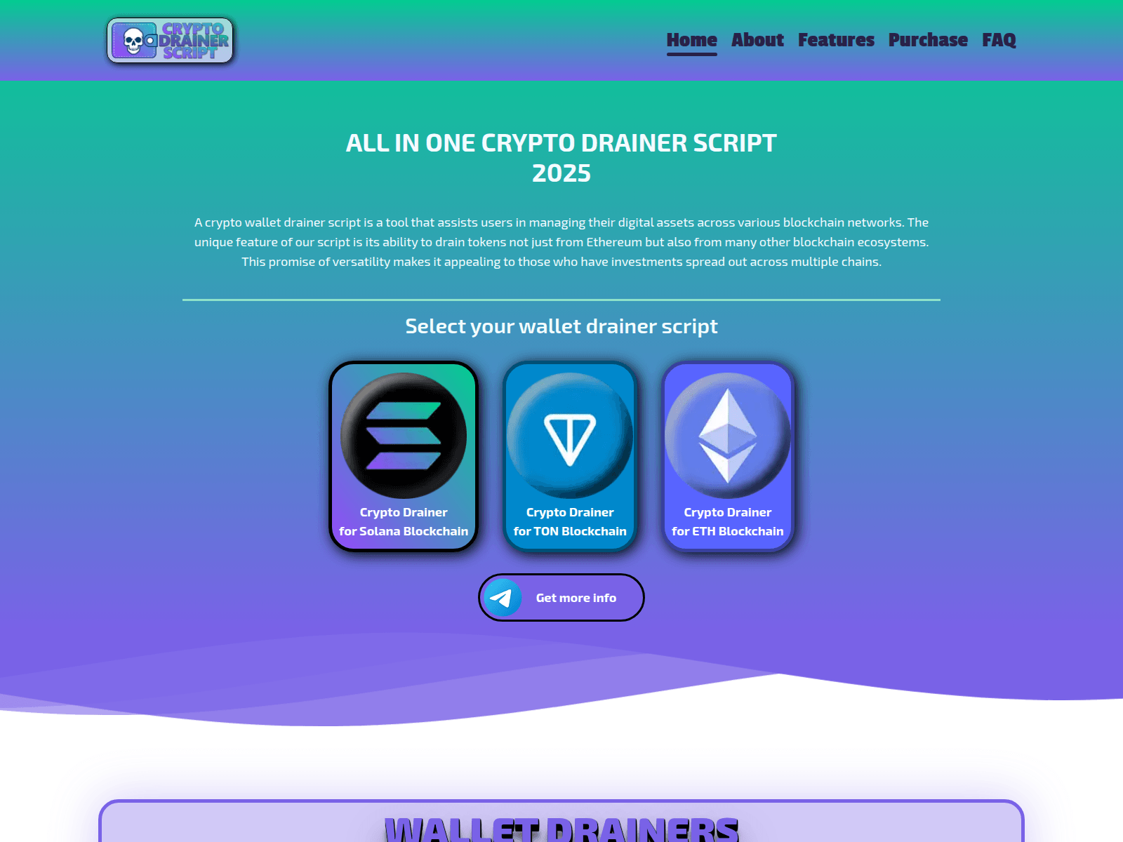 Screenshot of cryptodrainers.net