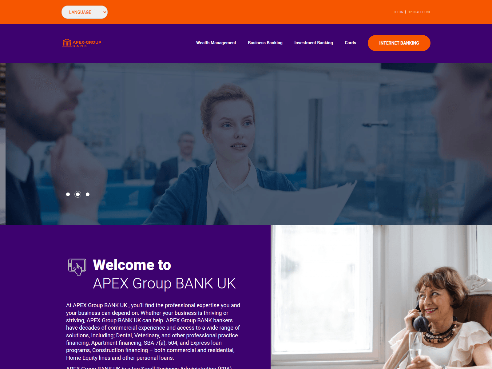 Screenshot of apexgroupbnk.com.theintervialbk.com