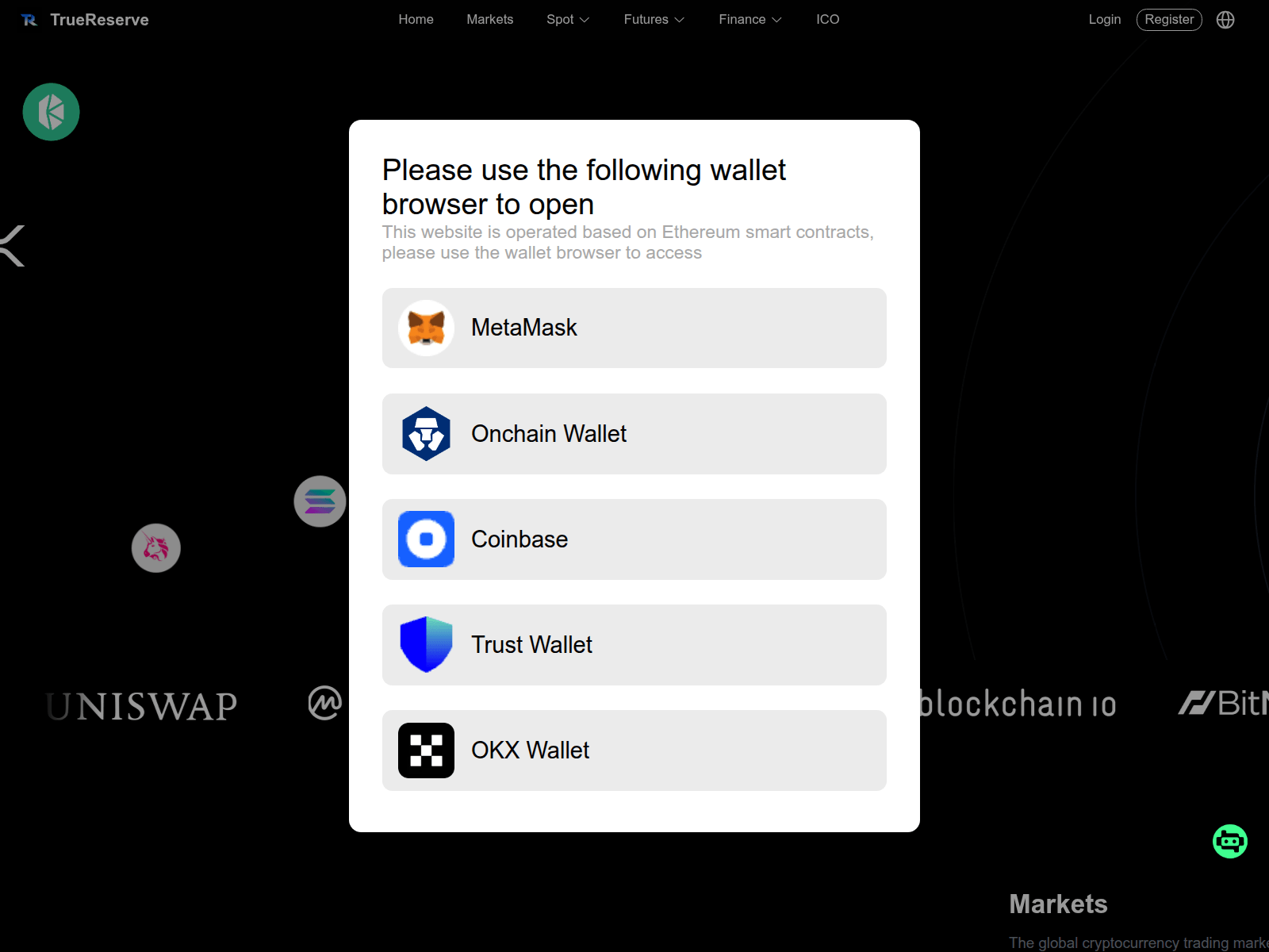 Screenshot of truereserve.org