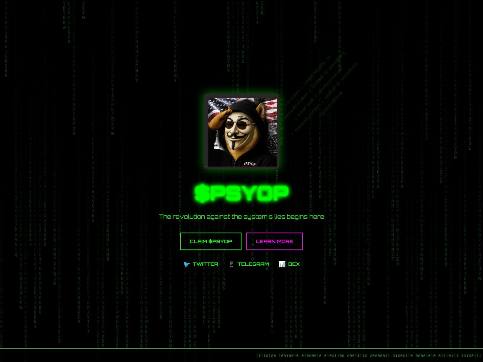 Screenshot of buy-psyop.org