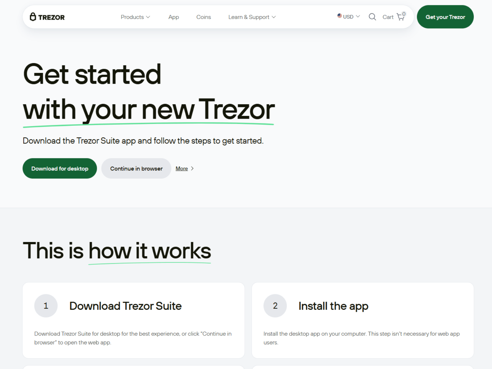 Screenshot of help-trezzor-suites-web.teachable.com