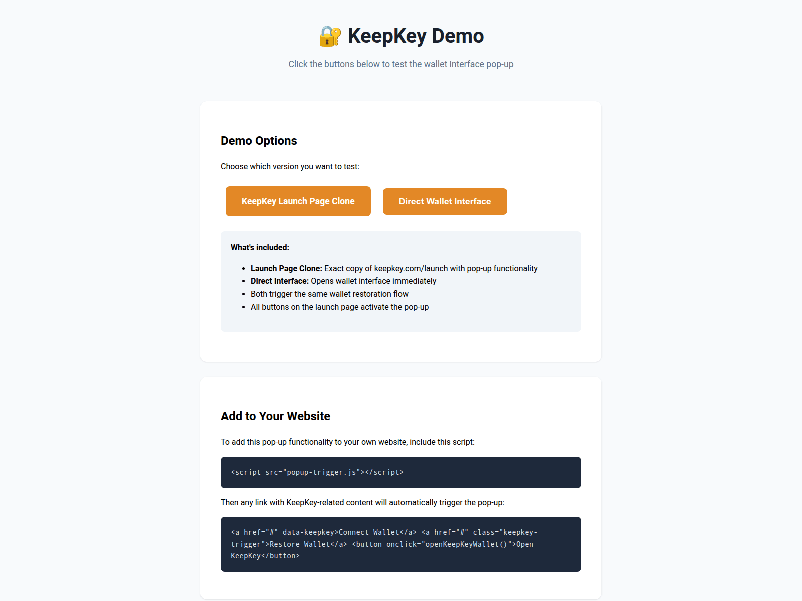 Screenshot of https-keepkey.com