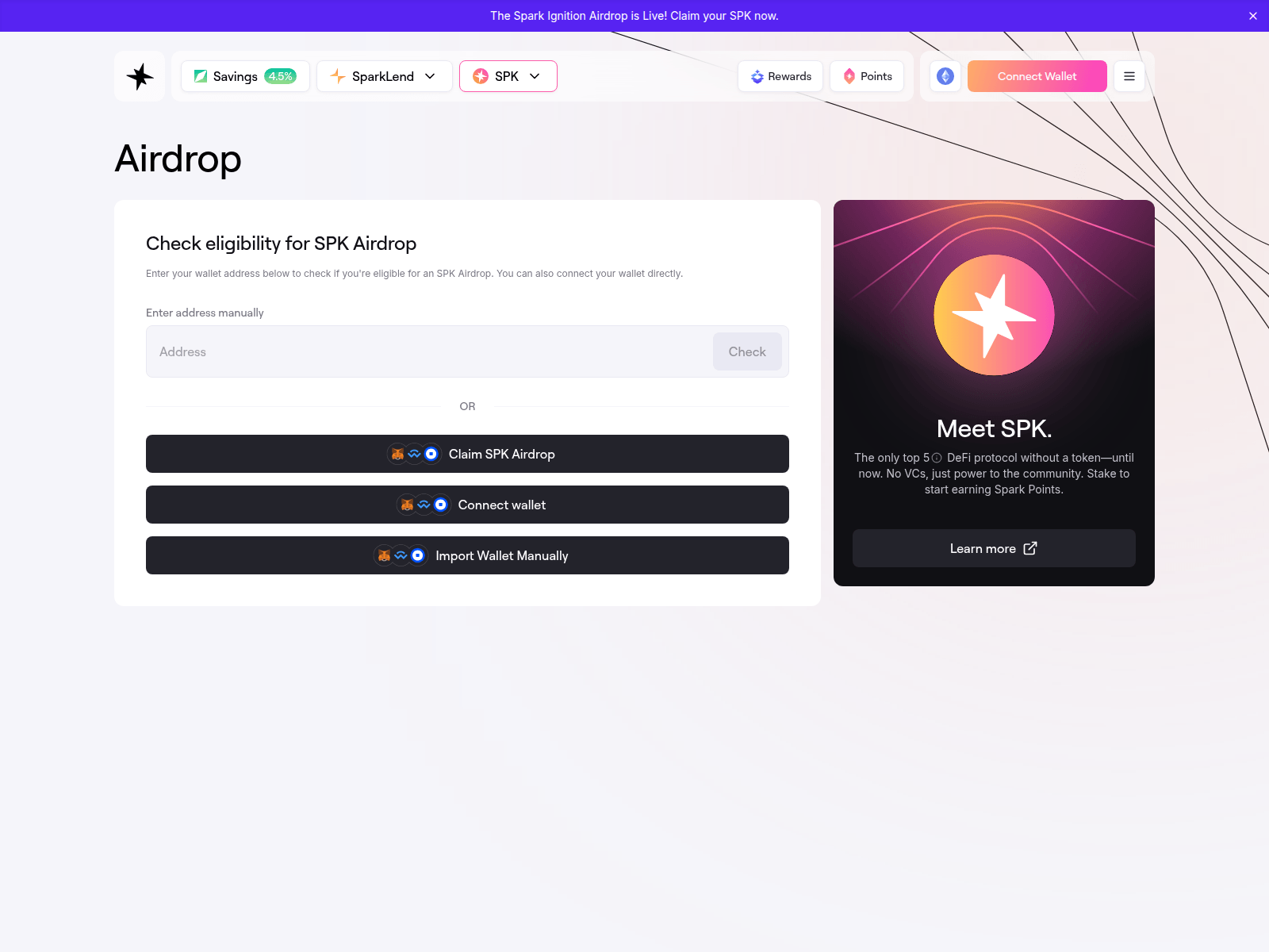 Screenshot of app-spark.live