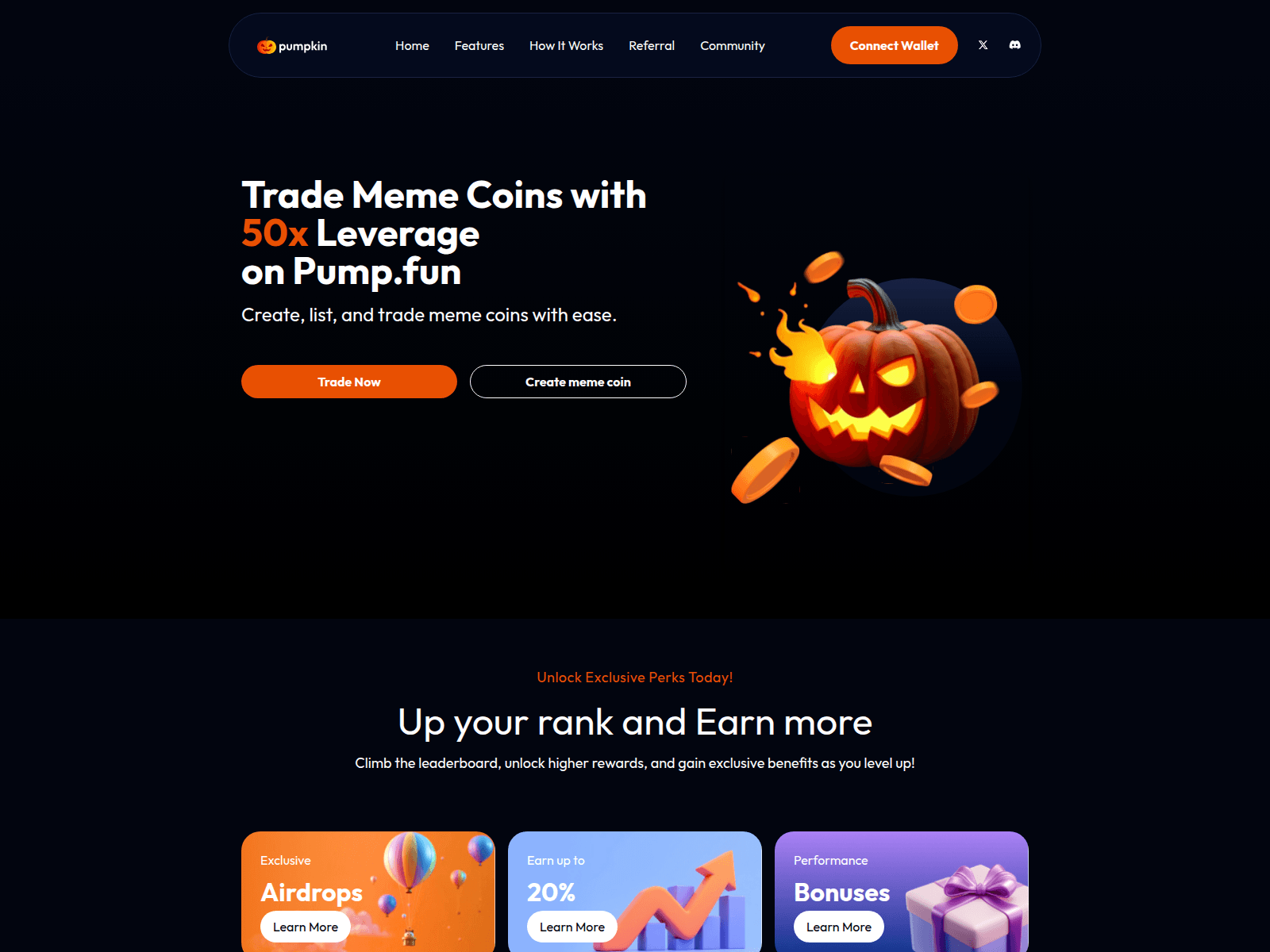 Screenshot of gopumpkin.fun