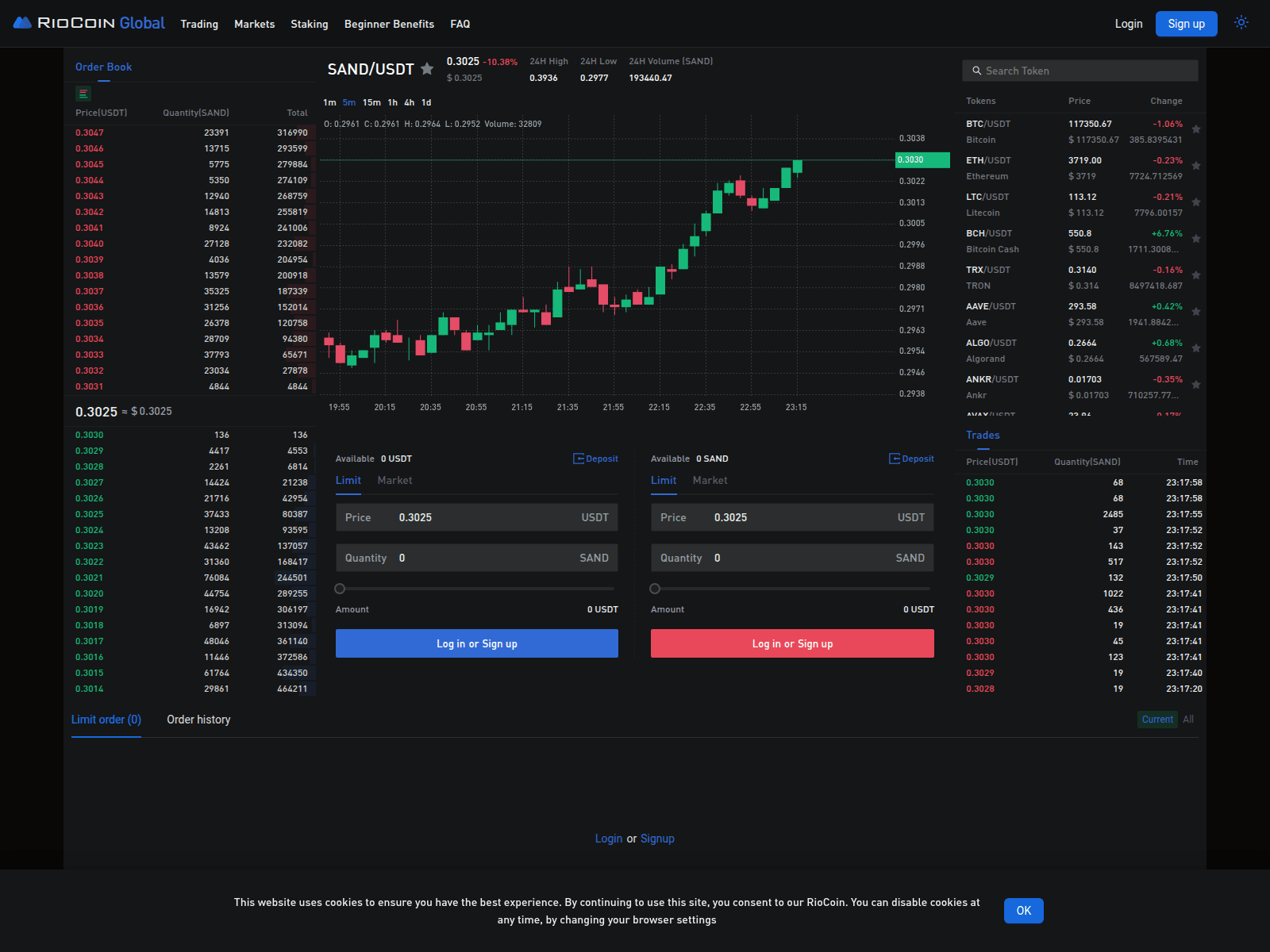 Screenshot of riocoin.io