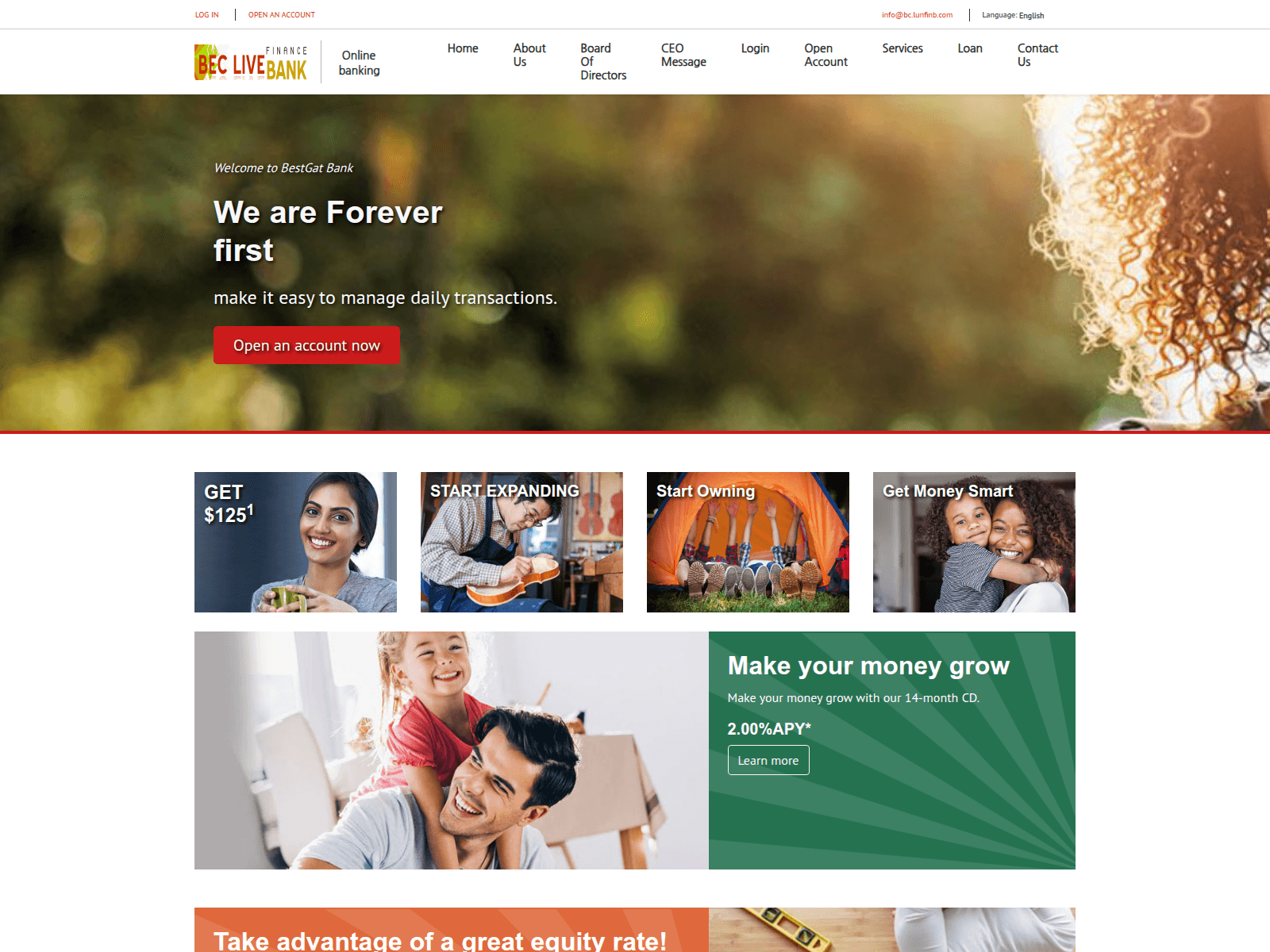 Screenshot of bc.lunfinb.com