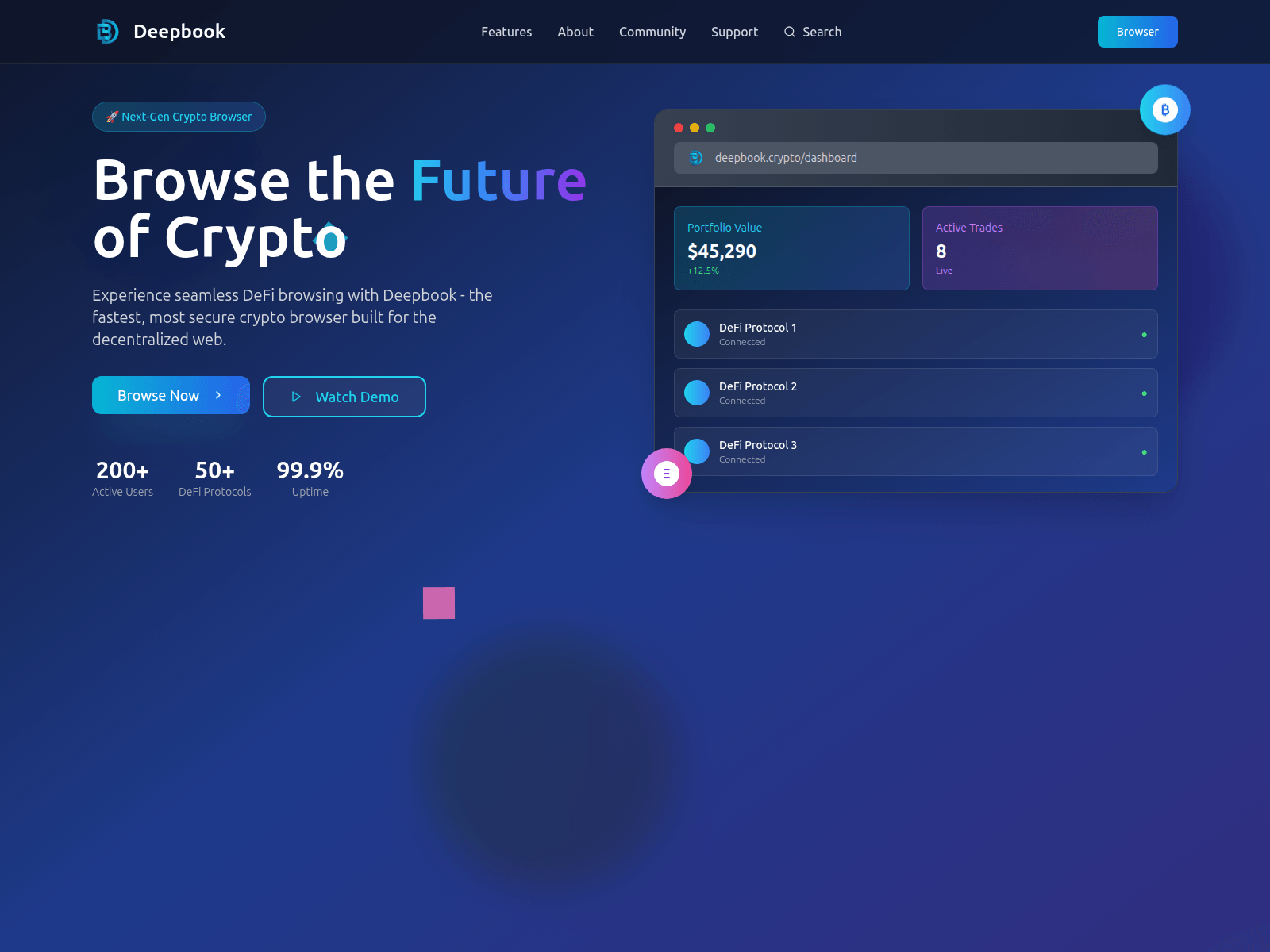 Screenshot of deepbook-ai.com