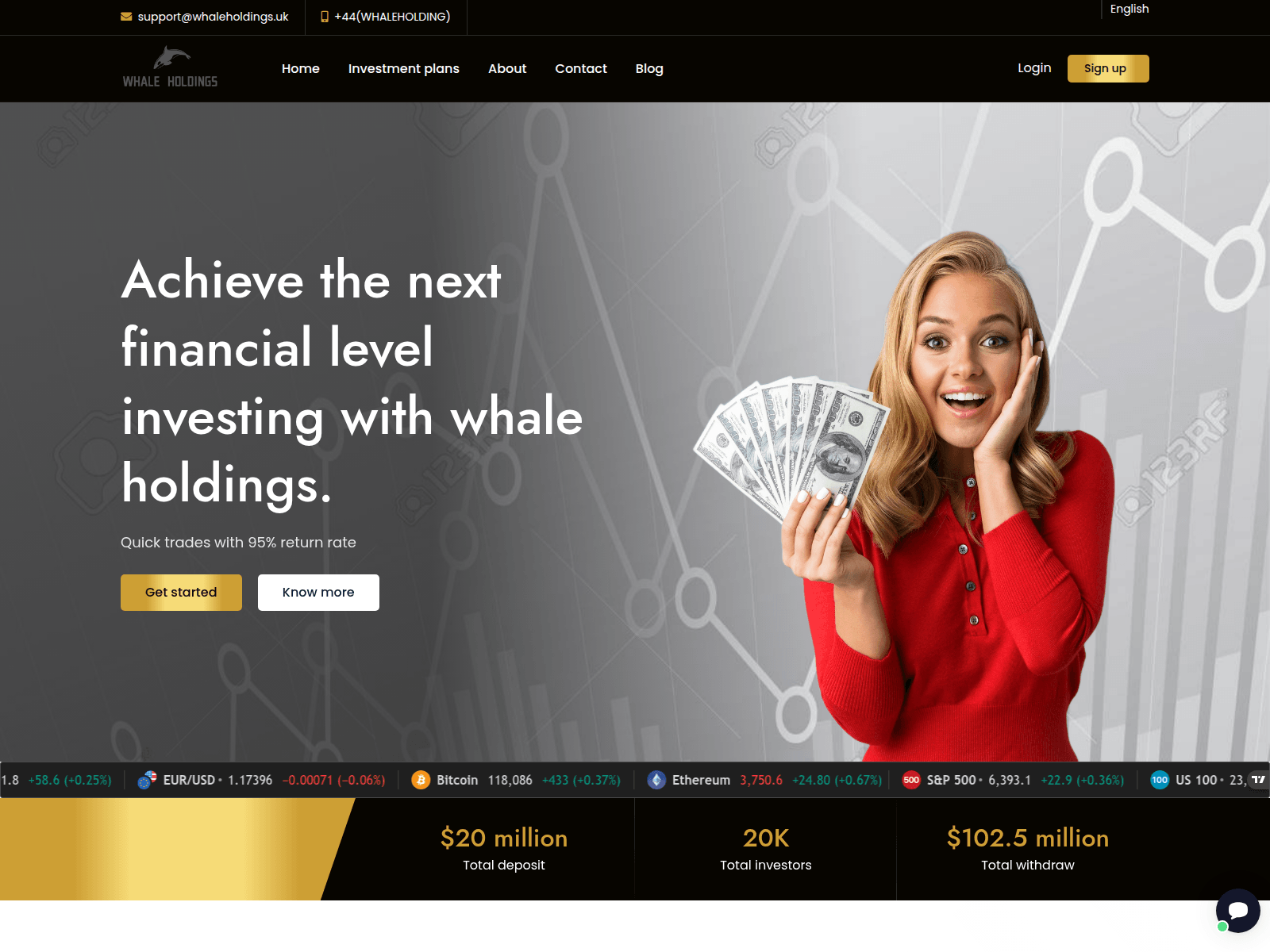 Screenshot of whaleholdings.uk