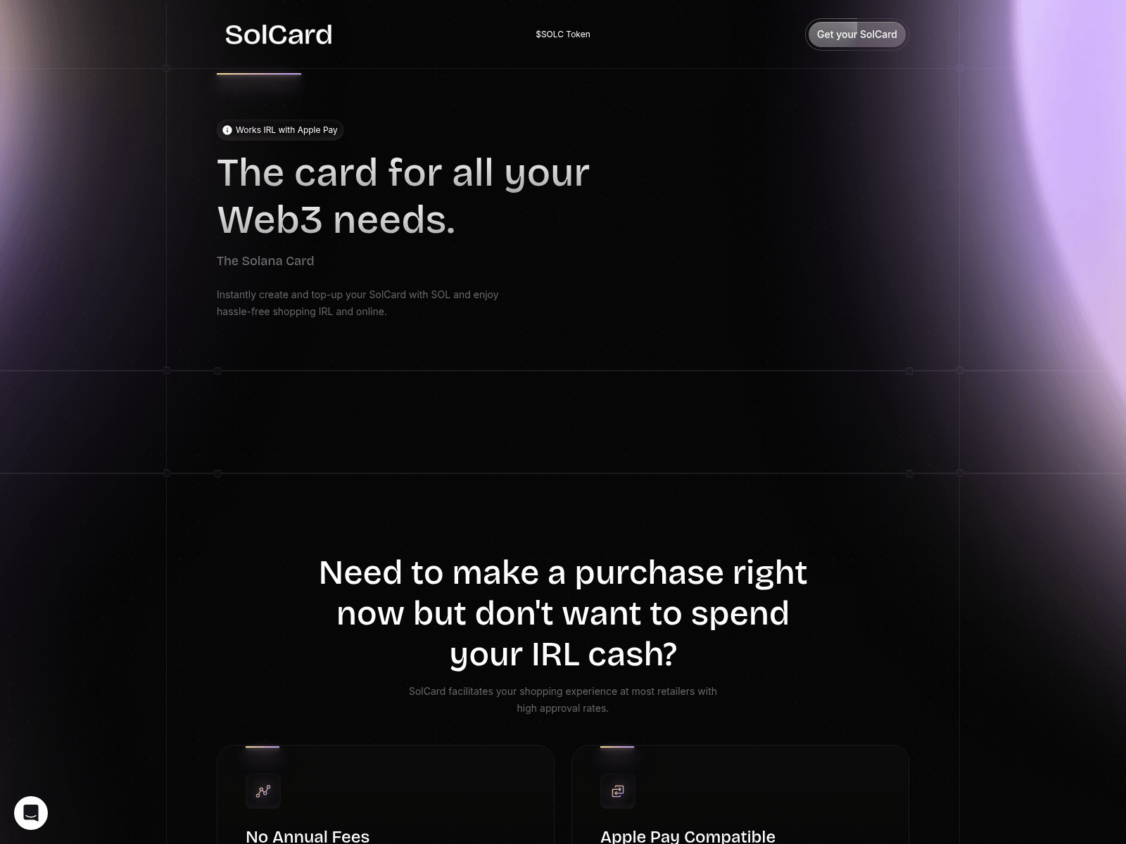 Screenshot of solcard.sbs
