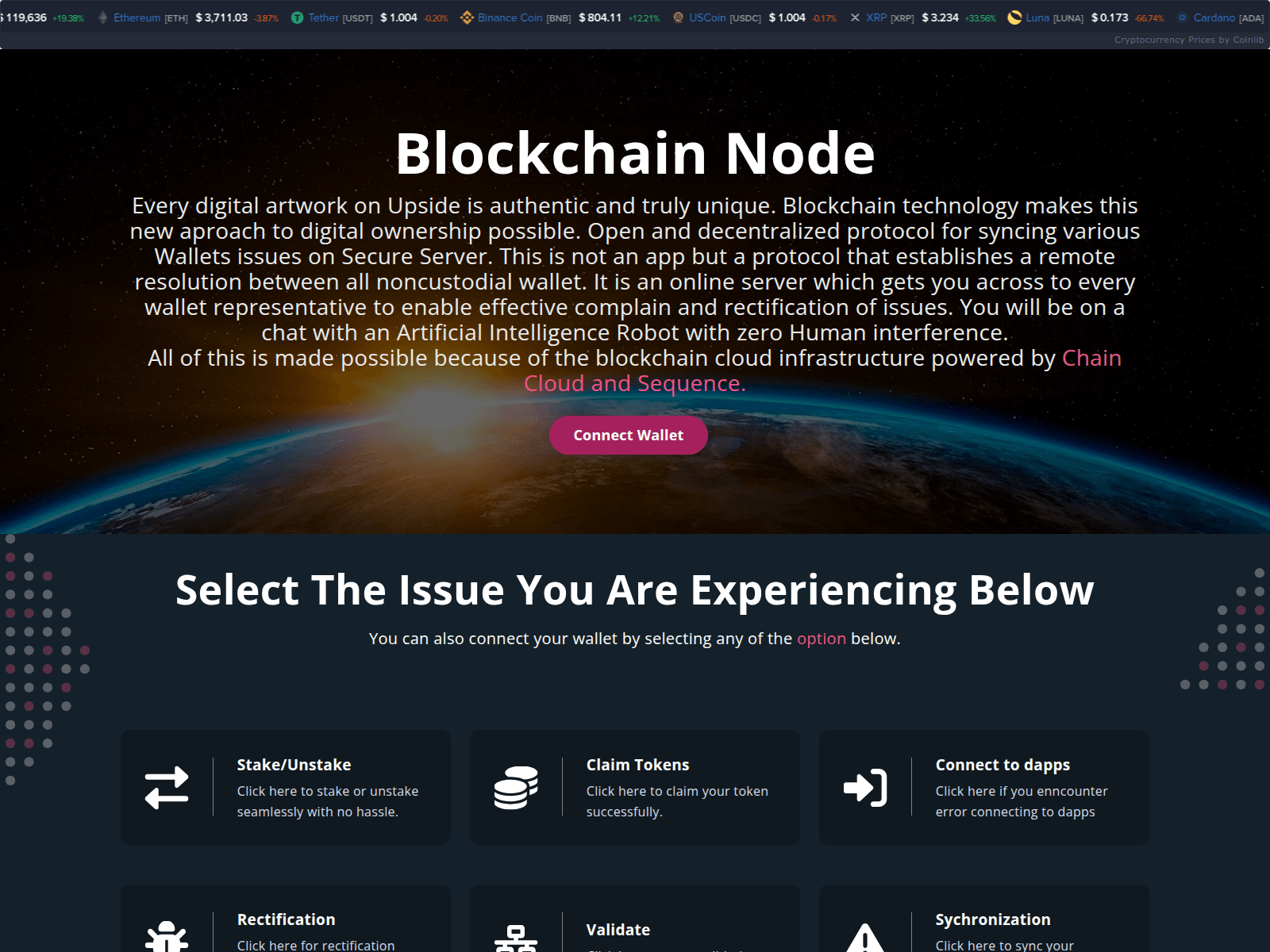 Screenshot of defi-megadapp.pages.dev
