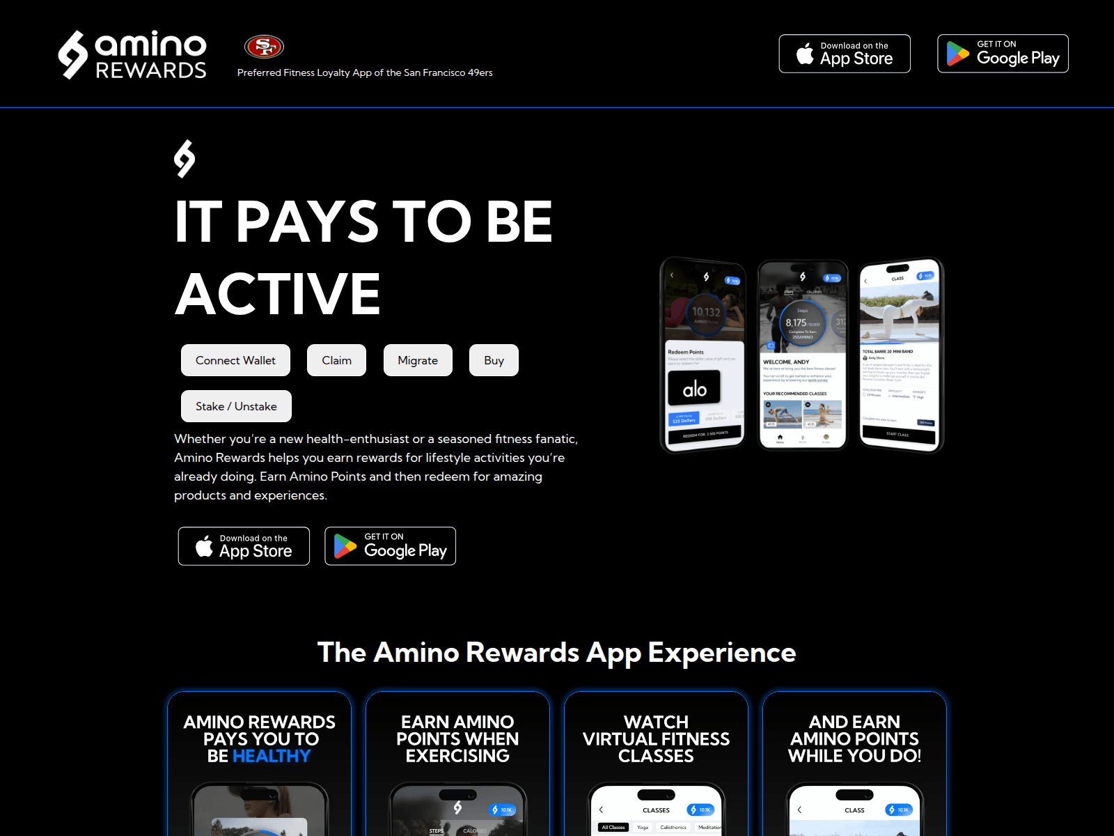 Screenshot of migrate-amino.live
