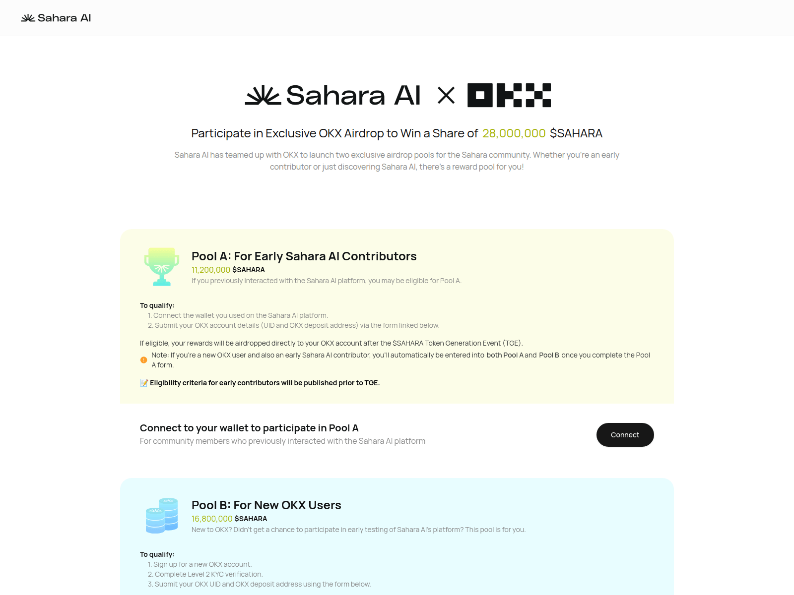 Screenshot of okx.saharaal.world