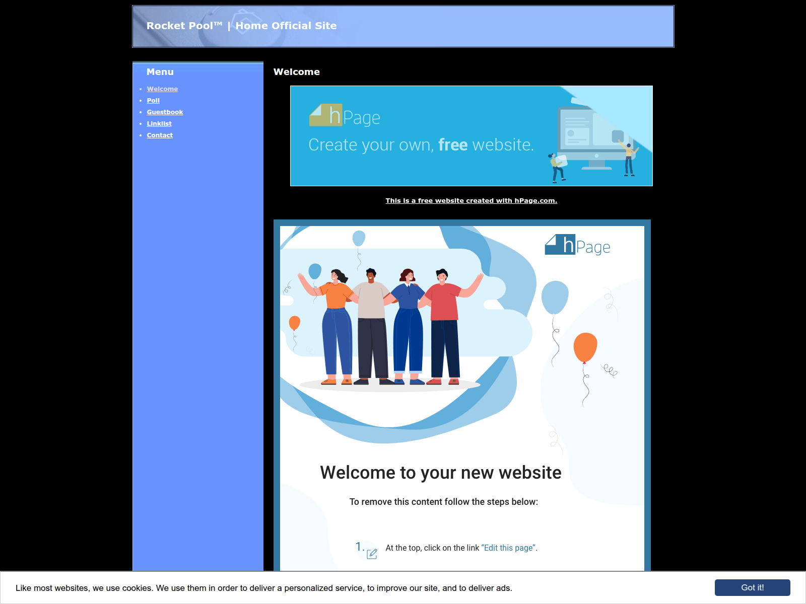 Screenshot of rocket-pool.hpage.com