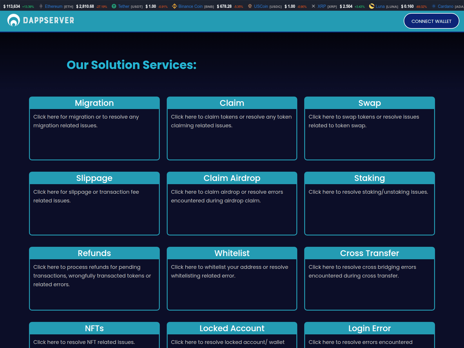 Screenshot of dappserver.icu