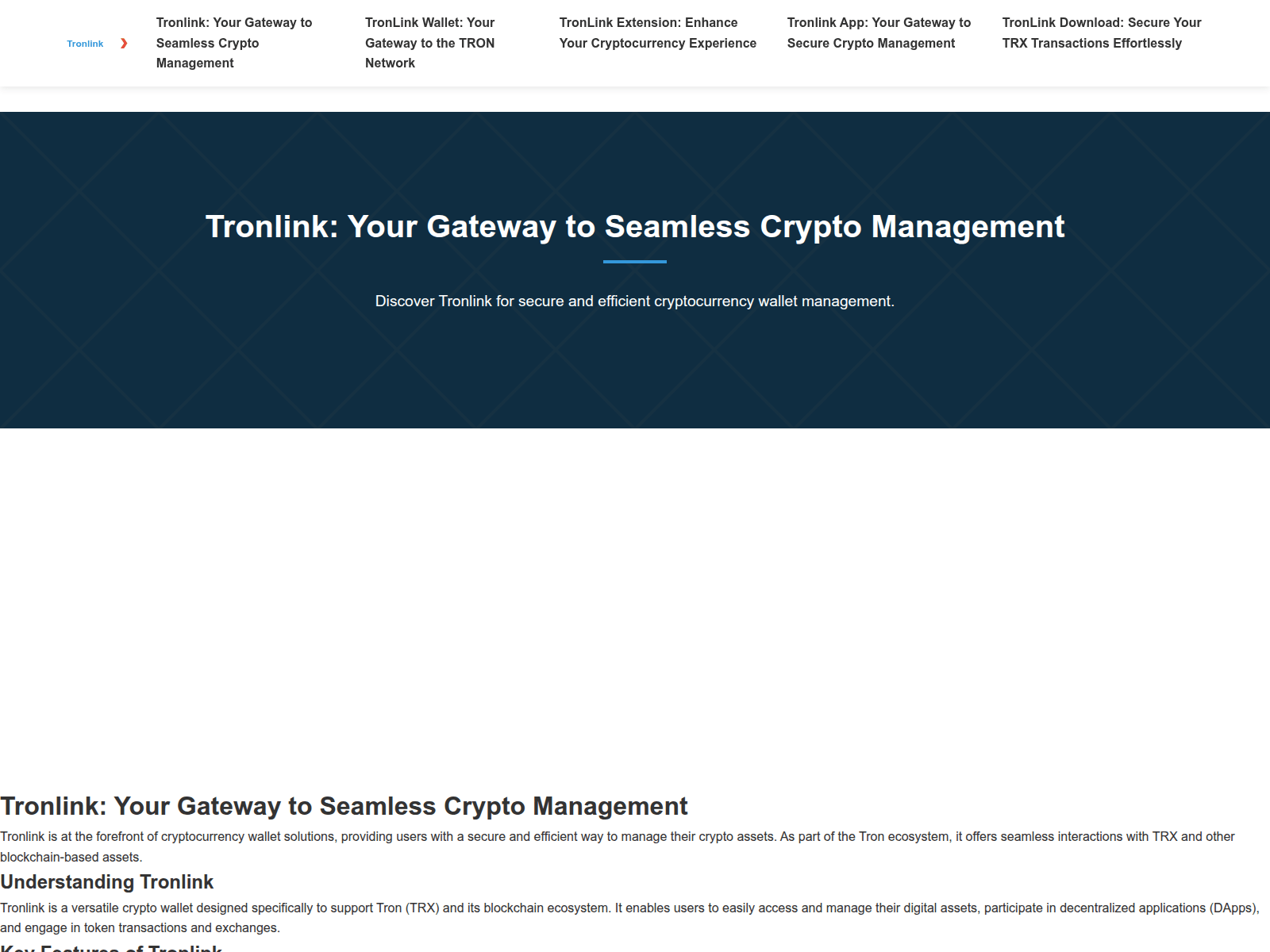 Screenshot of tronink.net