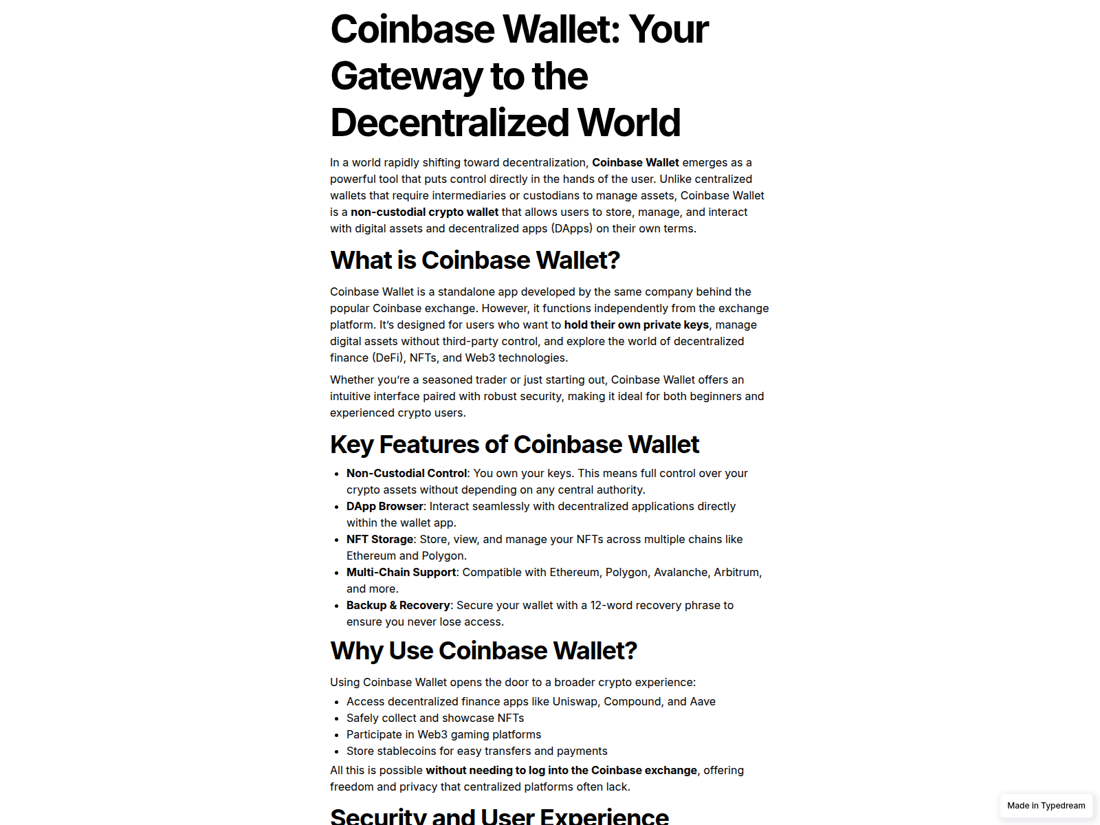 Screenshot of help-portal-coinbase-cdn.typedream.app