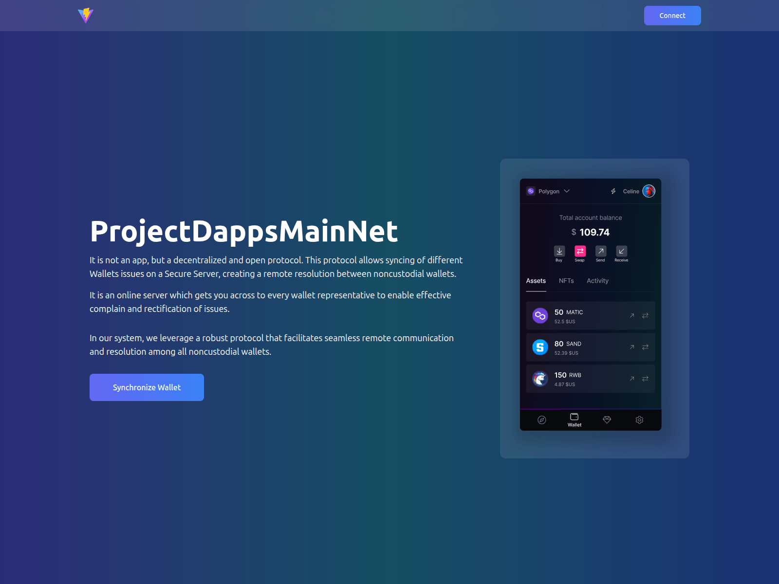 Screenshot of dappsevmportal.site