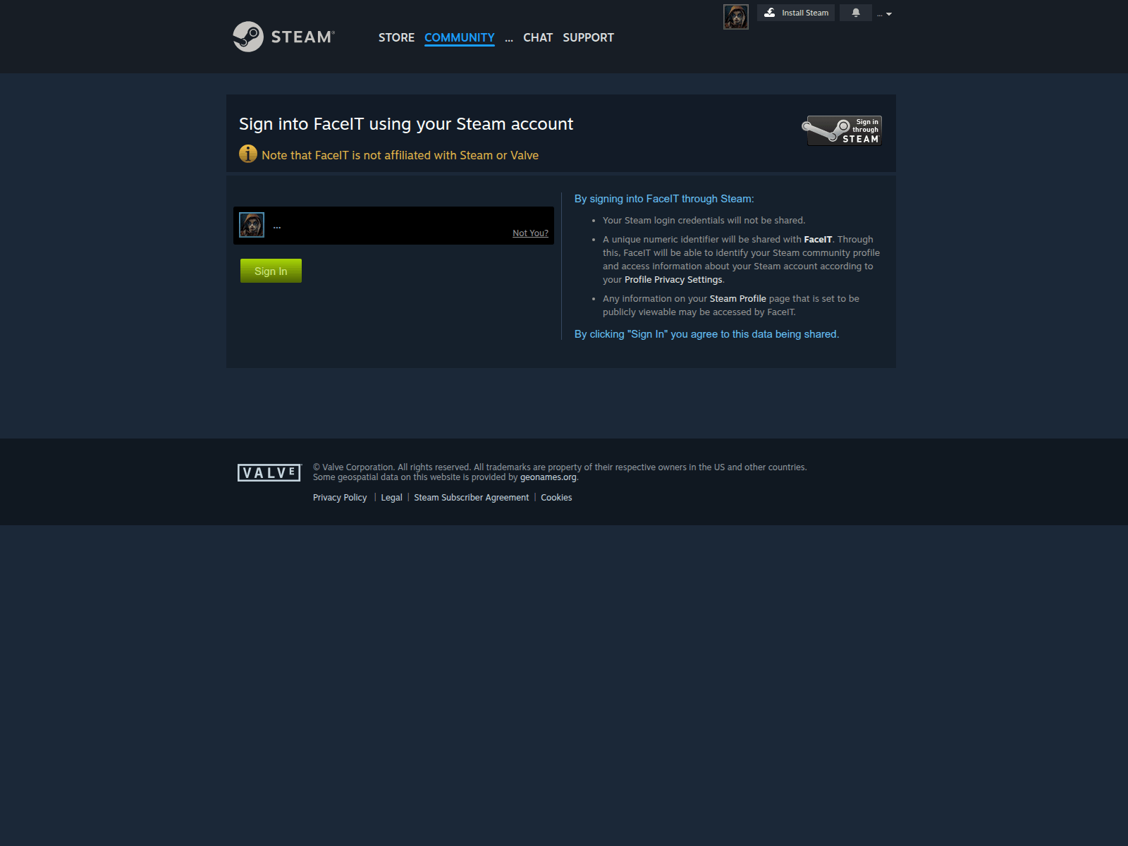 Screenshot of faceit.clsseason.com
