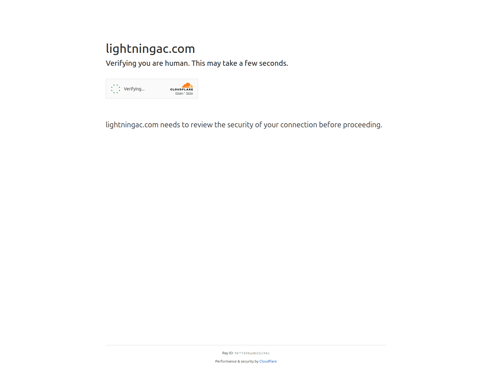 Screenshot of lightningac.com
