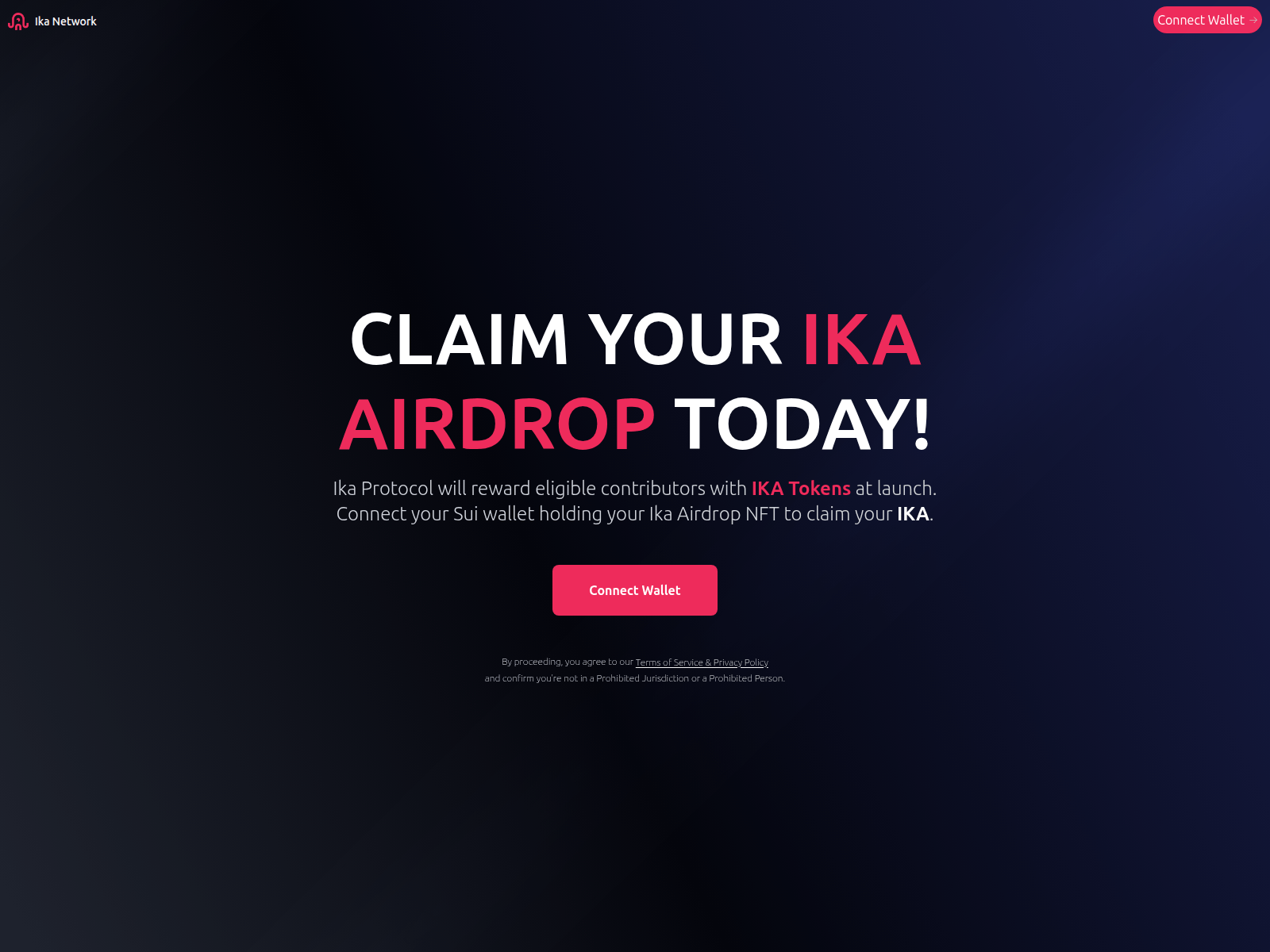 Screenshot of claim.ikanetwork.net