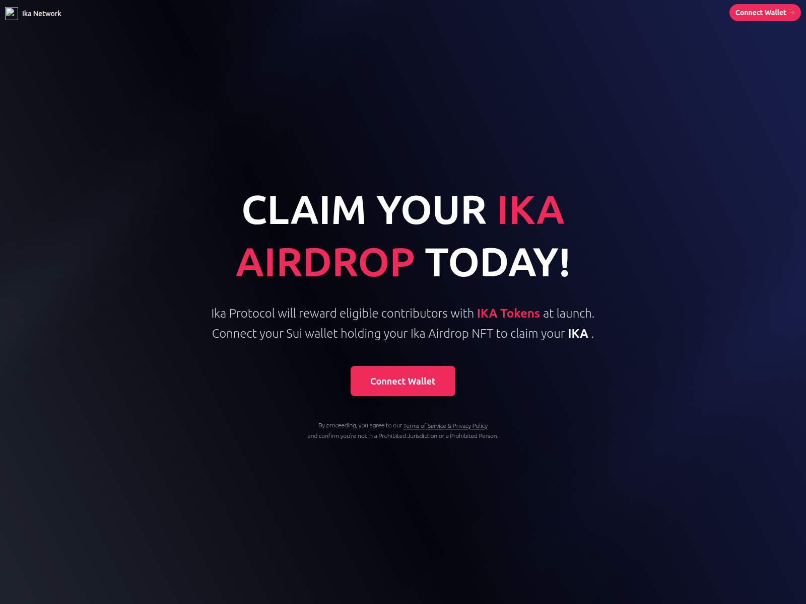 Screenshot of claim.iika.run