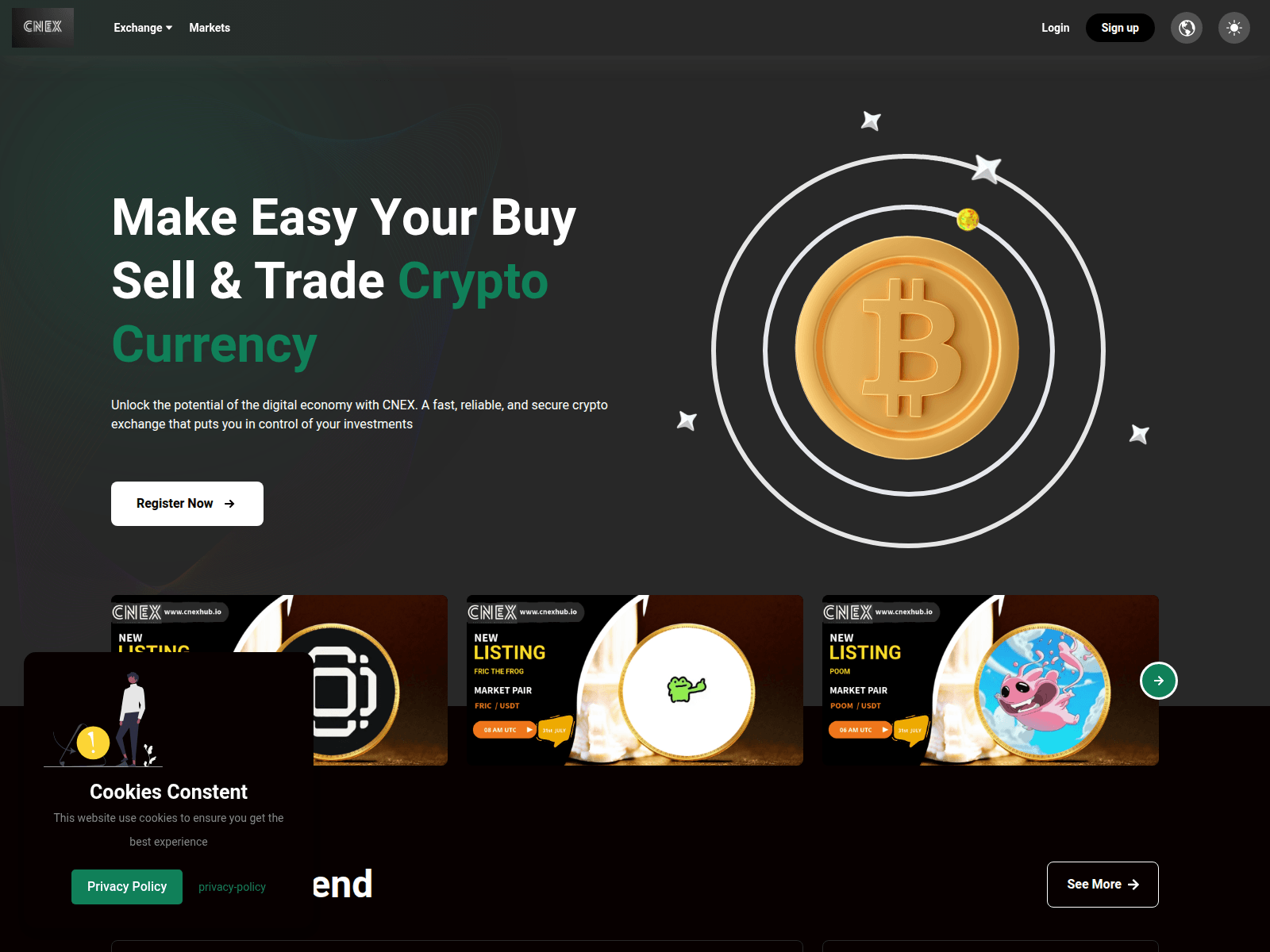 Screenshot of cnexhub.io