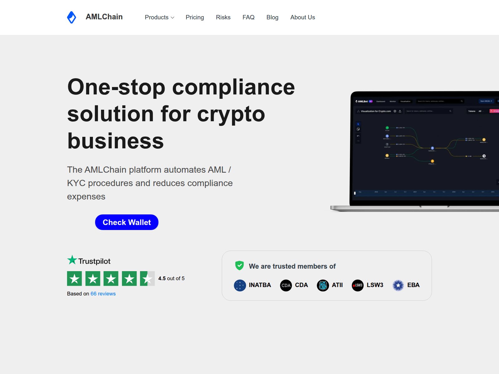 Screenshot of amlchain.info
