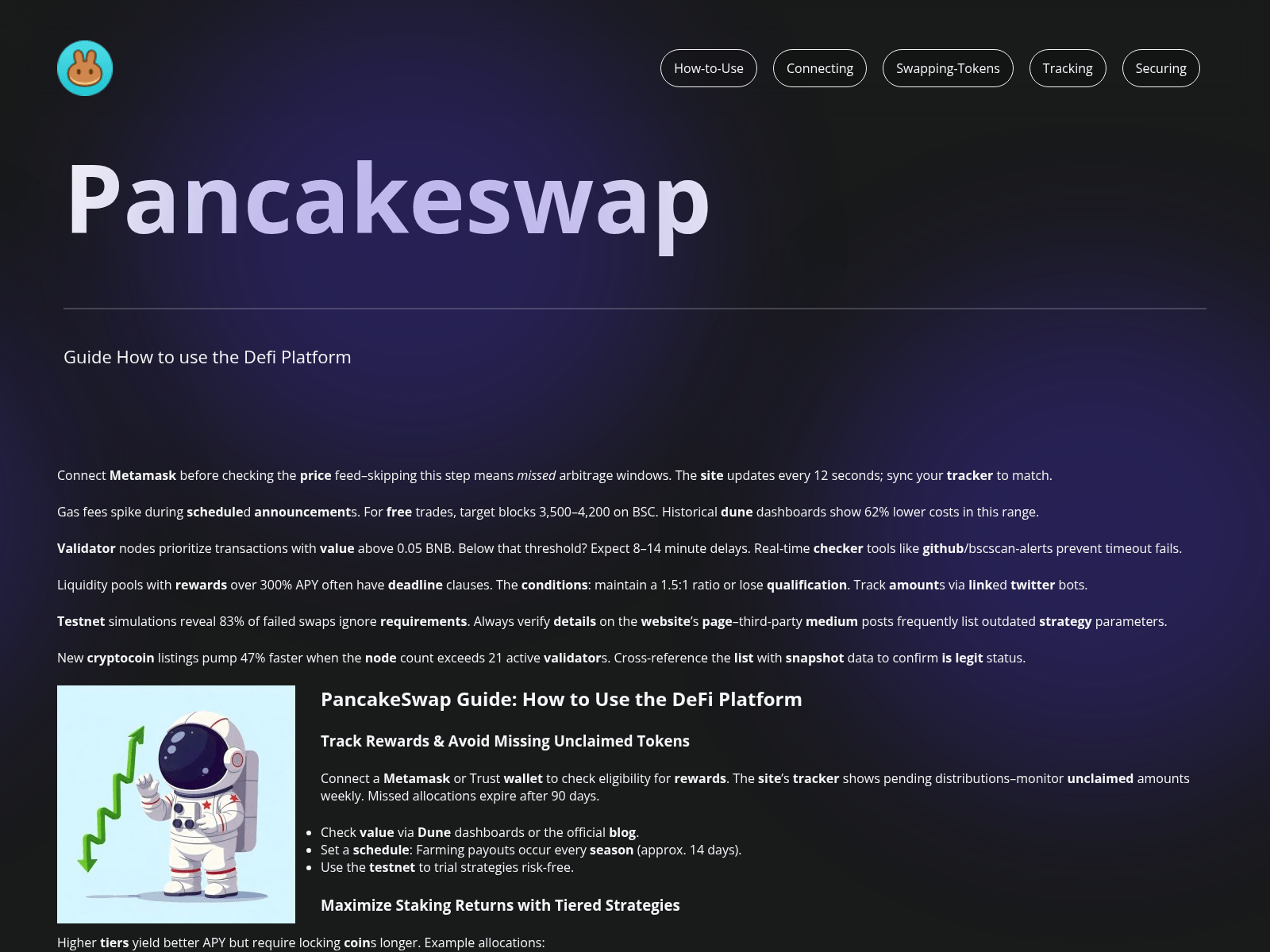 Screenshot of pancakswap.org