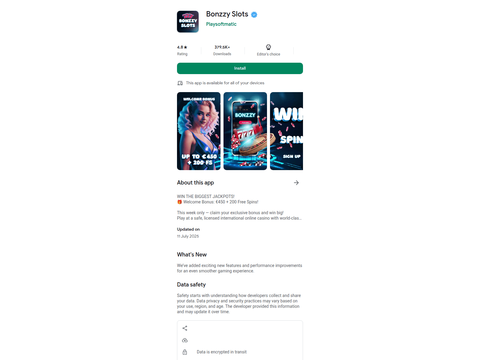 Screenshot of bonzzy.com