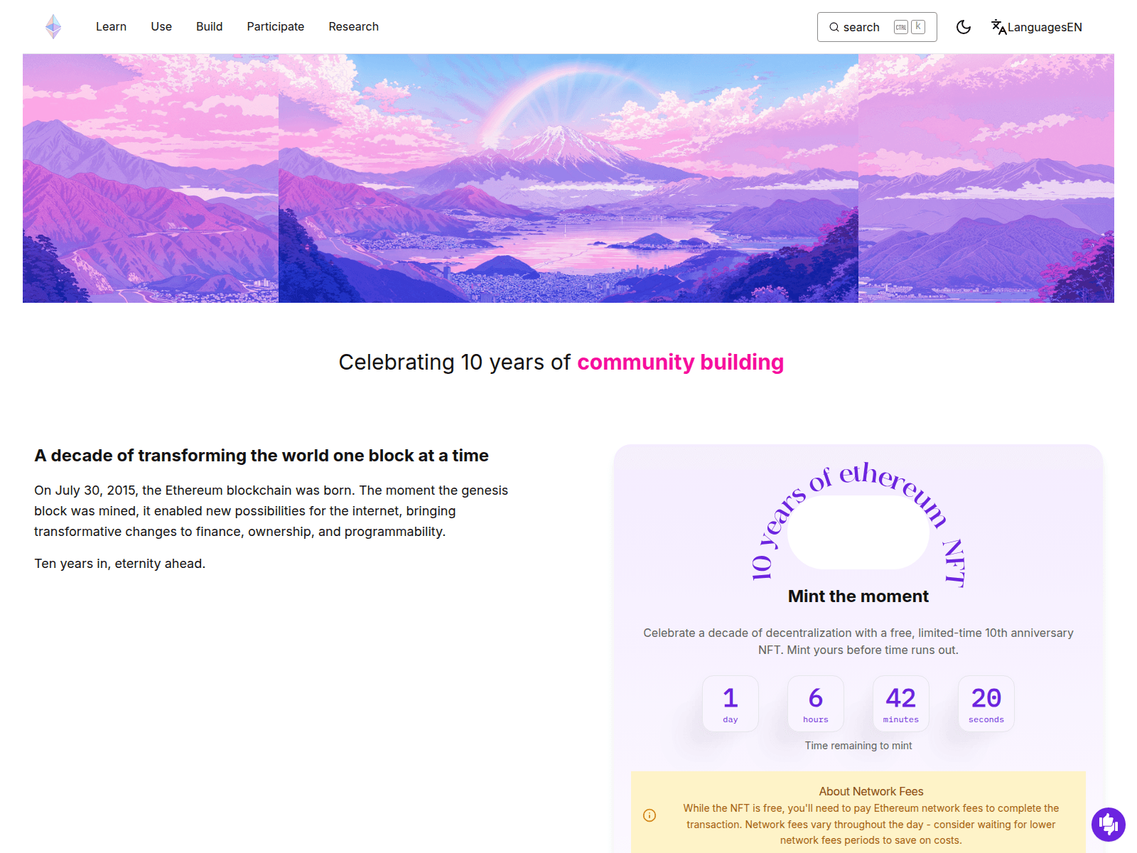 Screenshot of ethereums.life