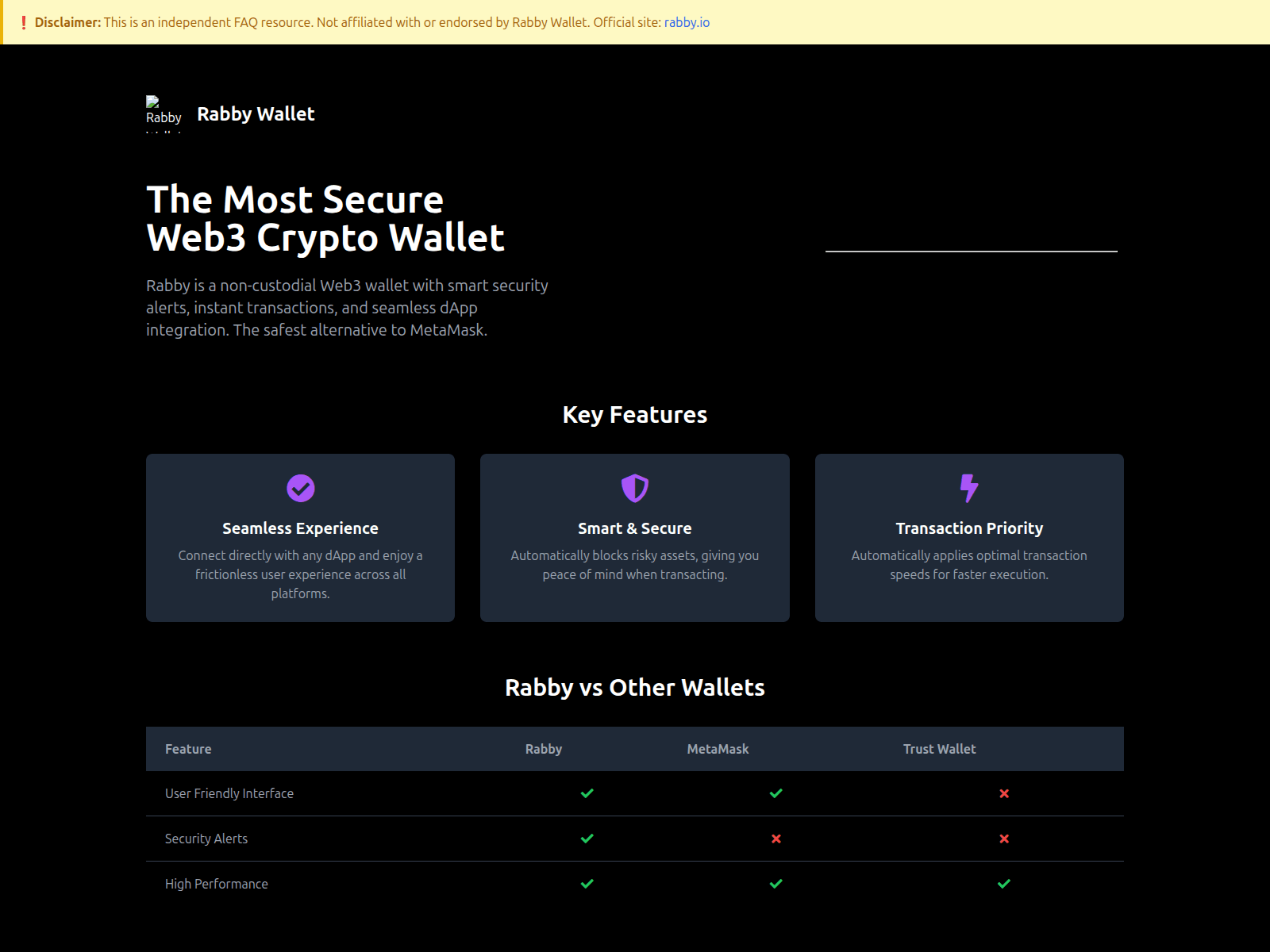 Forensic screenshot of rabby-faq.io