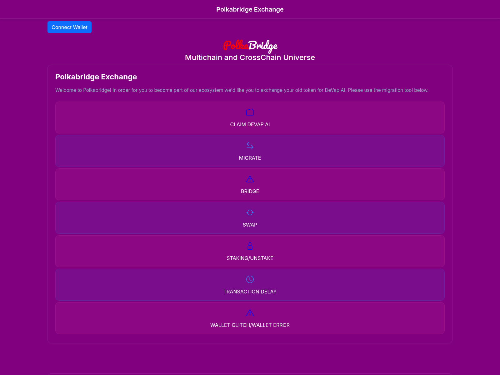 Screenshot of polkabridge.io