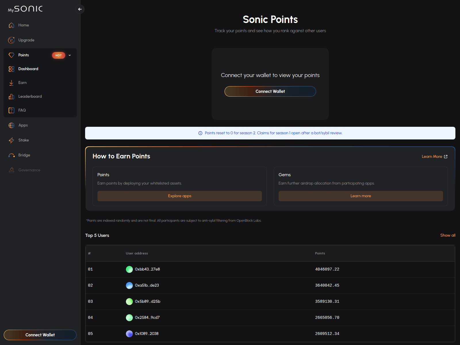 Screenshot of points-sonlclabs.com
