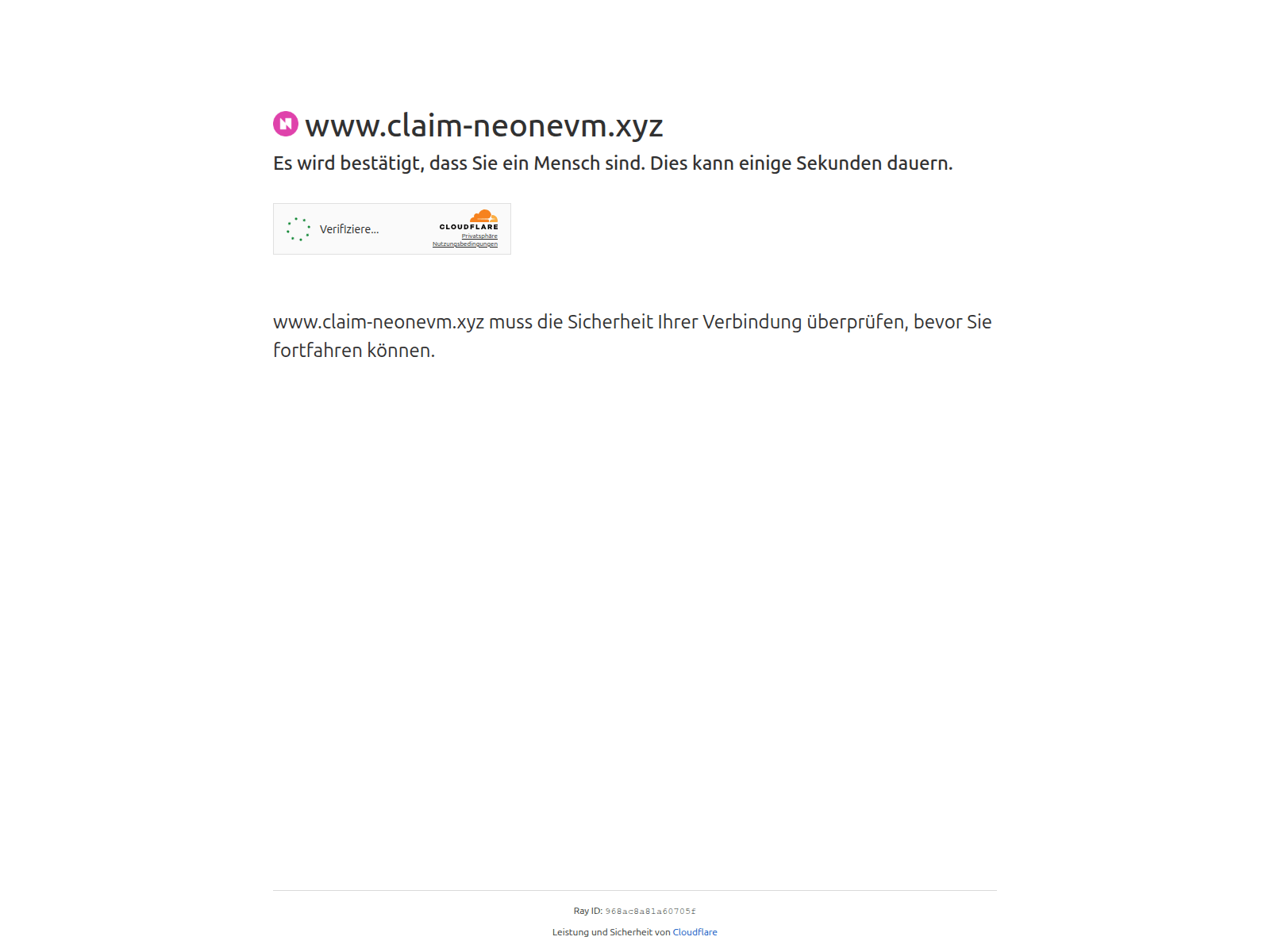 Screenshot of claim-neonevm.xyz