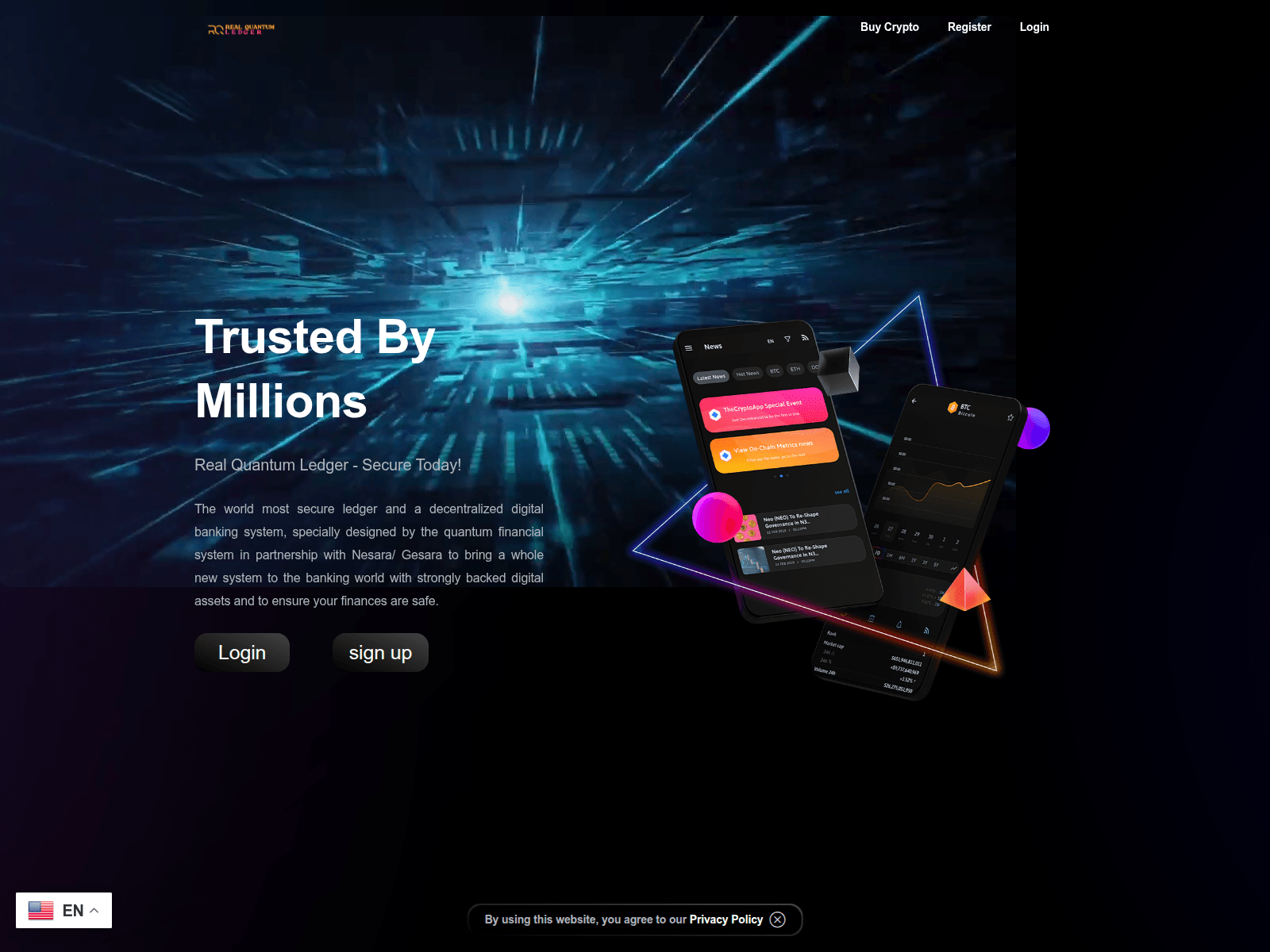 Screenshot of realquantumledger.com