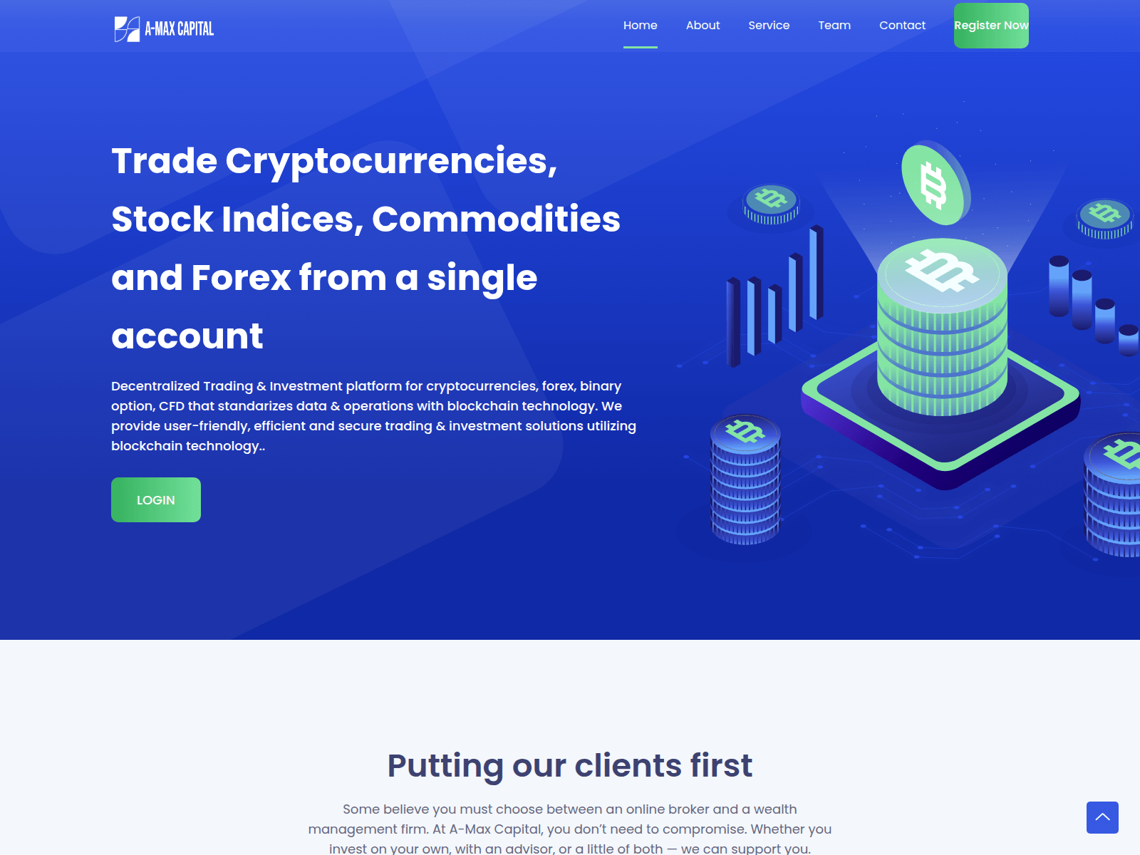 Screenshot of a-maxcapital.com