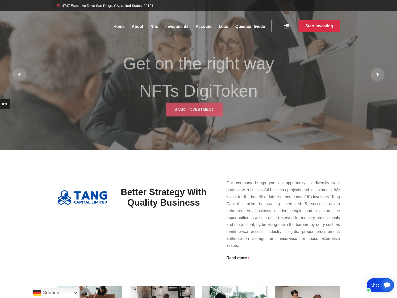 Screenshot of tangsltd.com