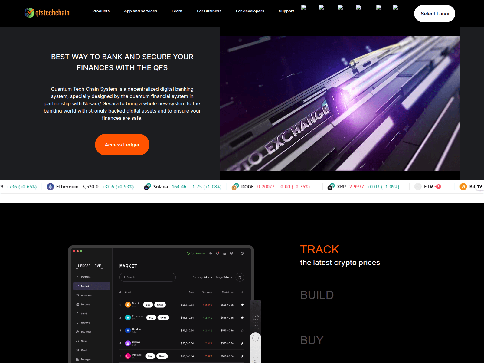 Screenshot of qfstechchain.ltd
