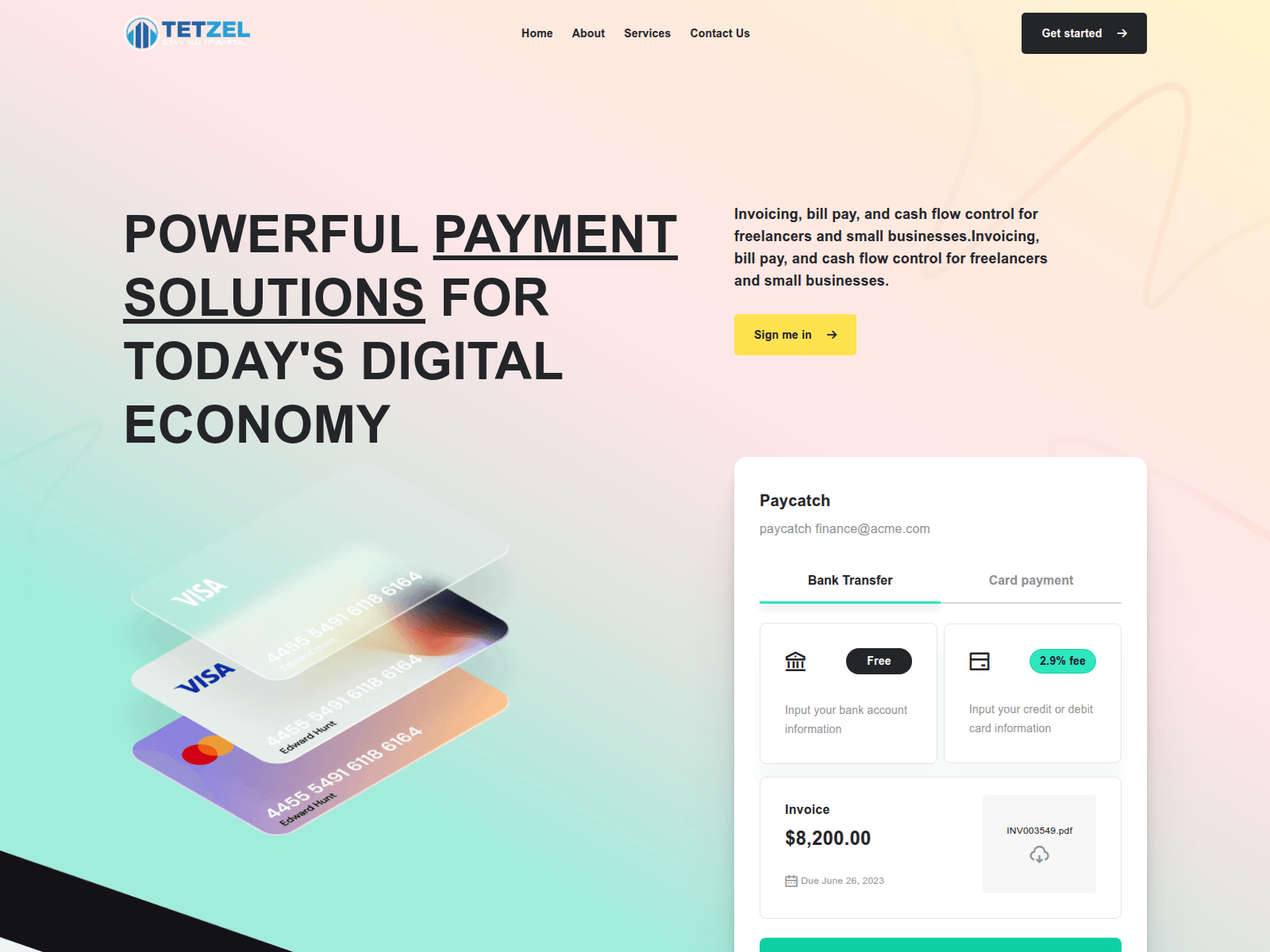 Screenshot of tetzelstandardcapital.com