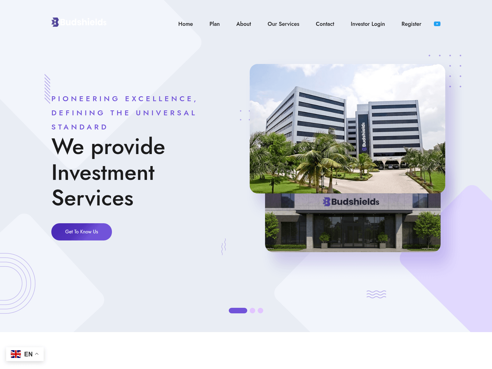 Screenshot of budshieldinvcompany.com