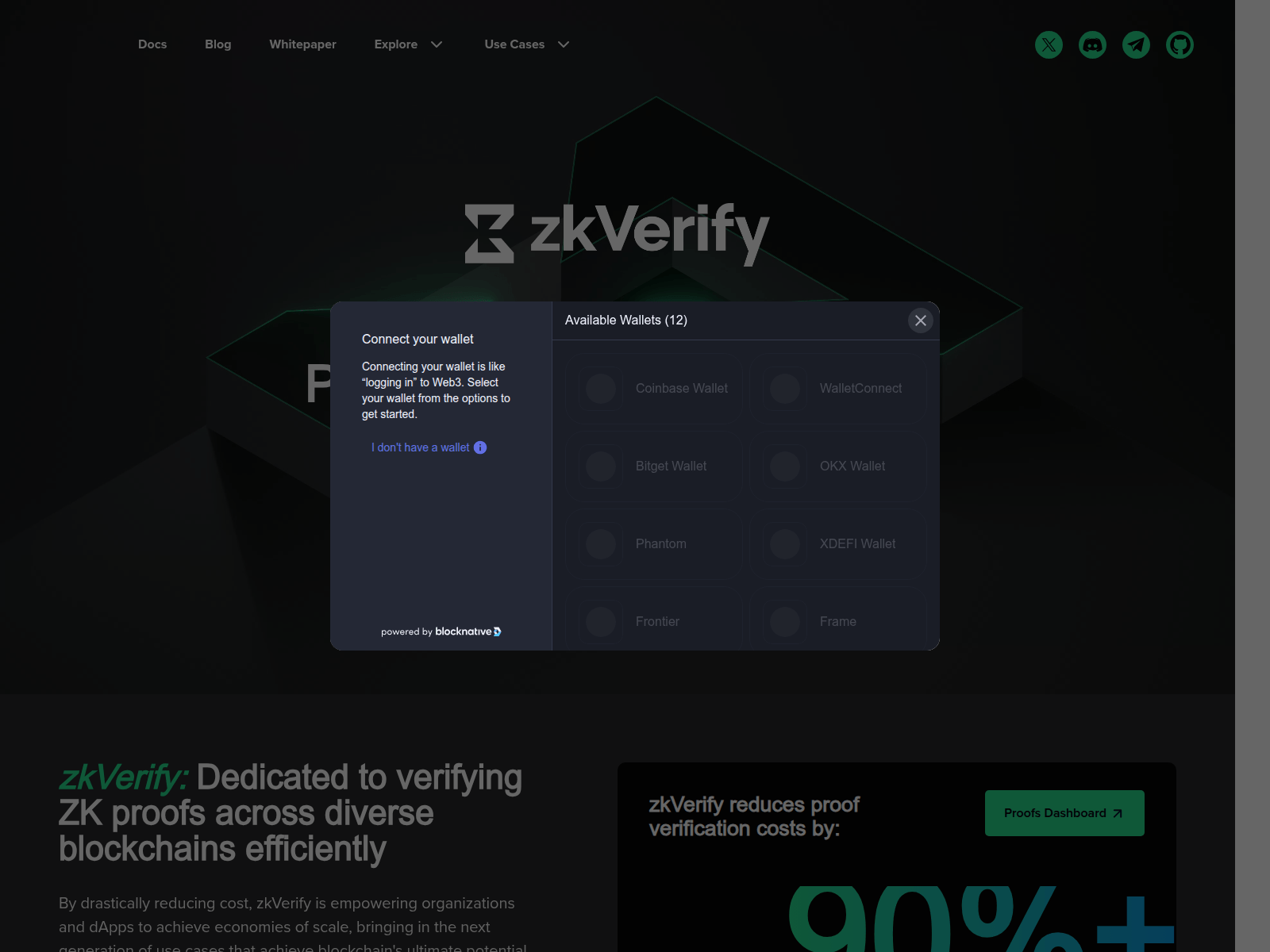 Screenshot of zkverify.app-web4.com
